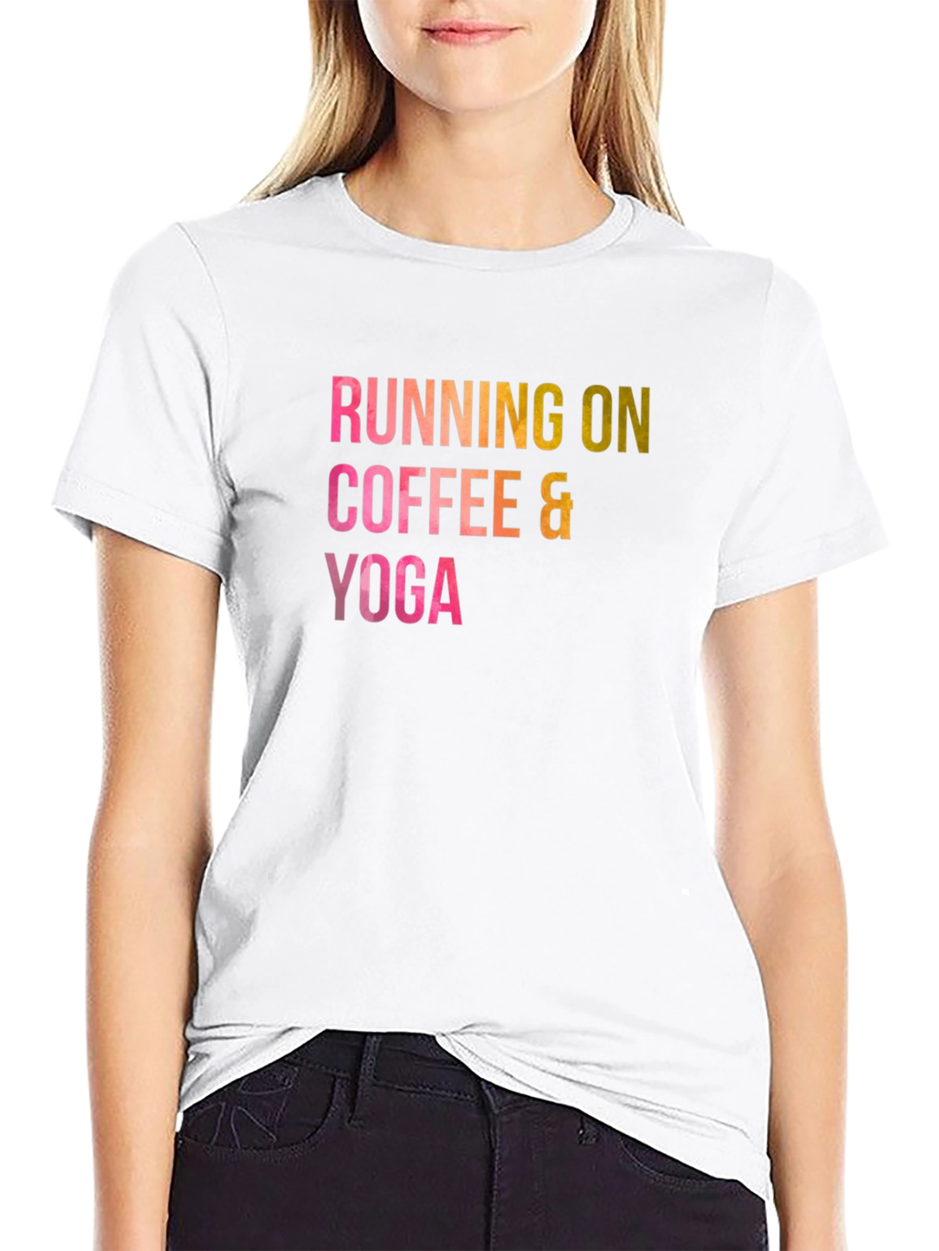 Running on Coffee & Yoga Graphic Tee
