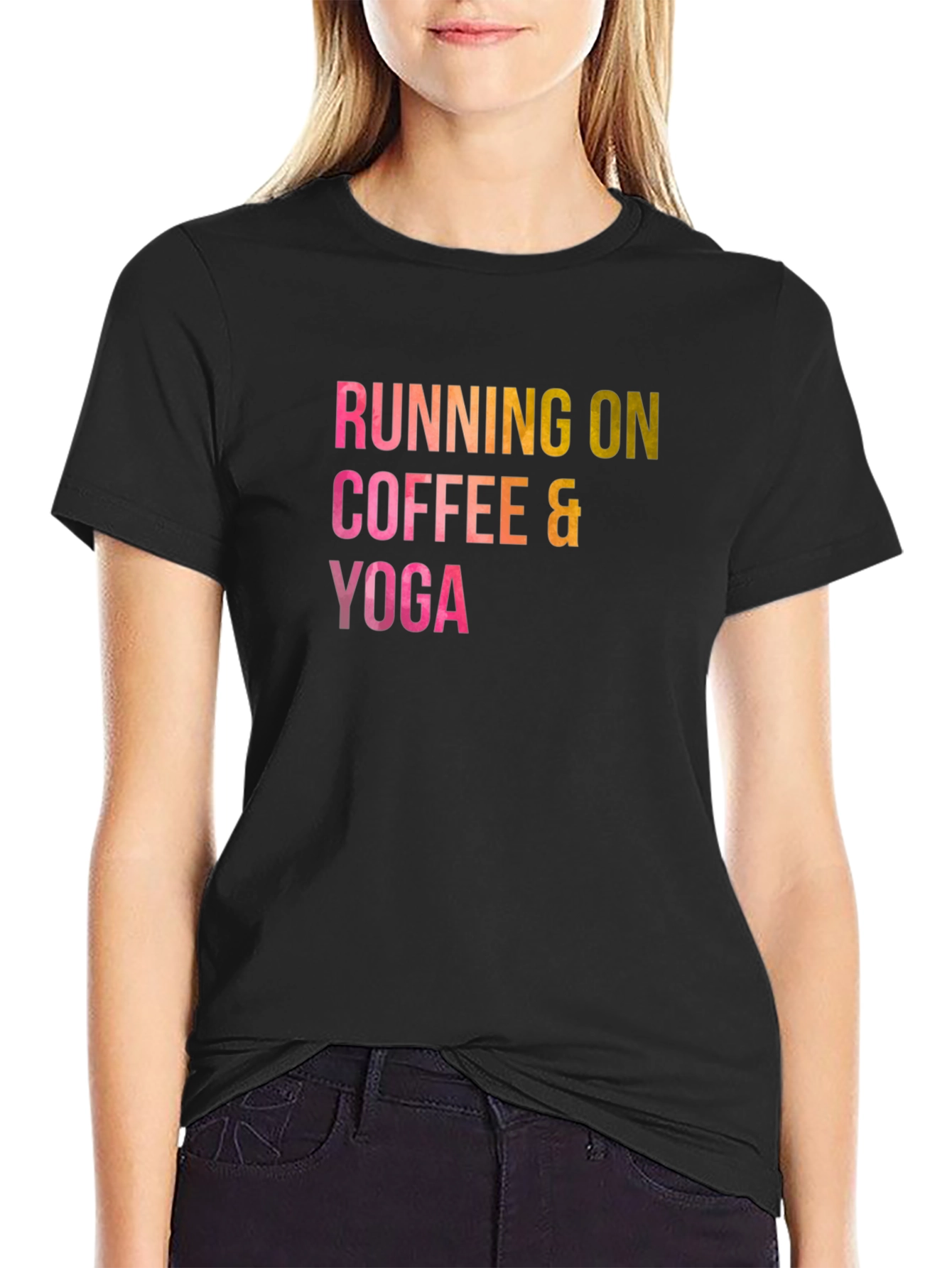 Running on Coffee & Yoga Graphic Tee