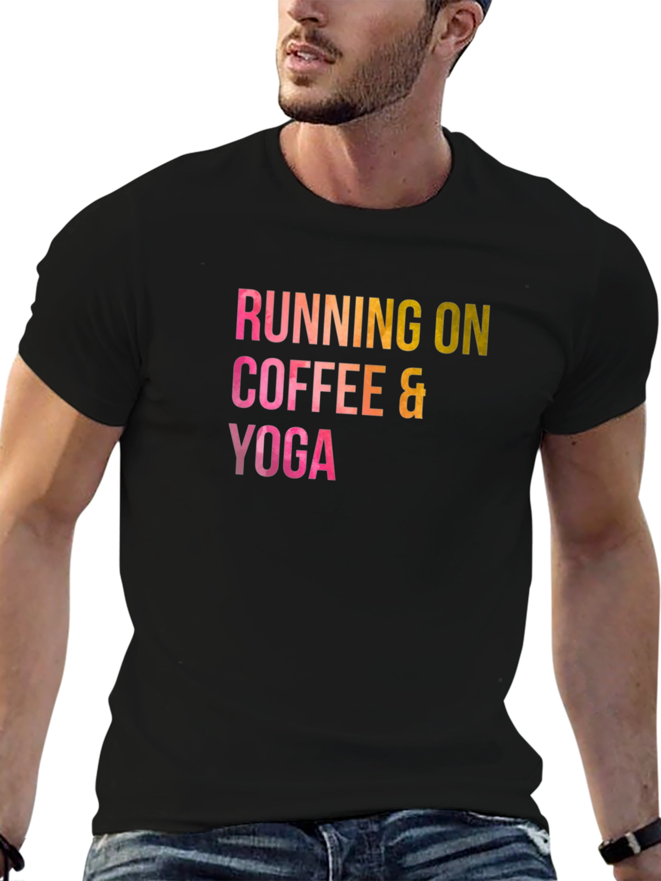 Running on Coffee & Yoga Graphic Tee