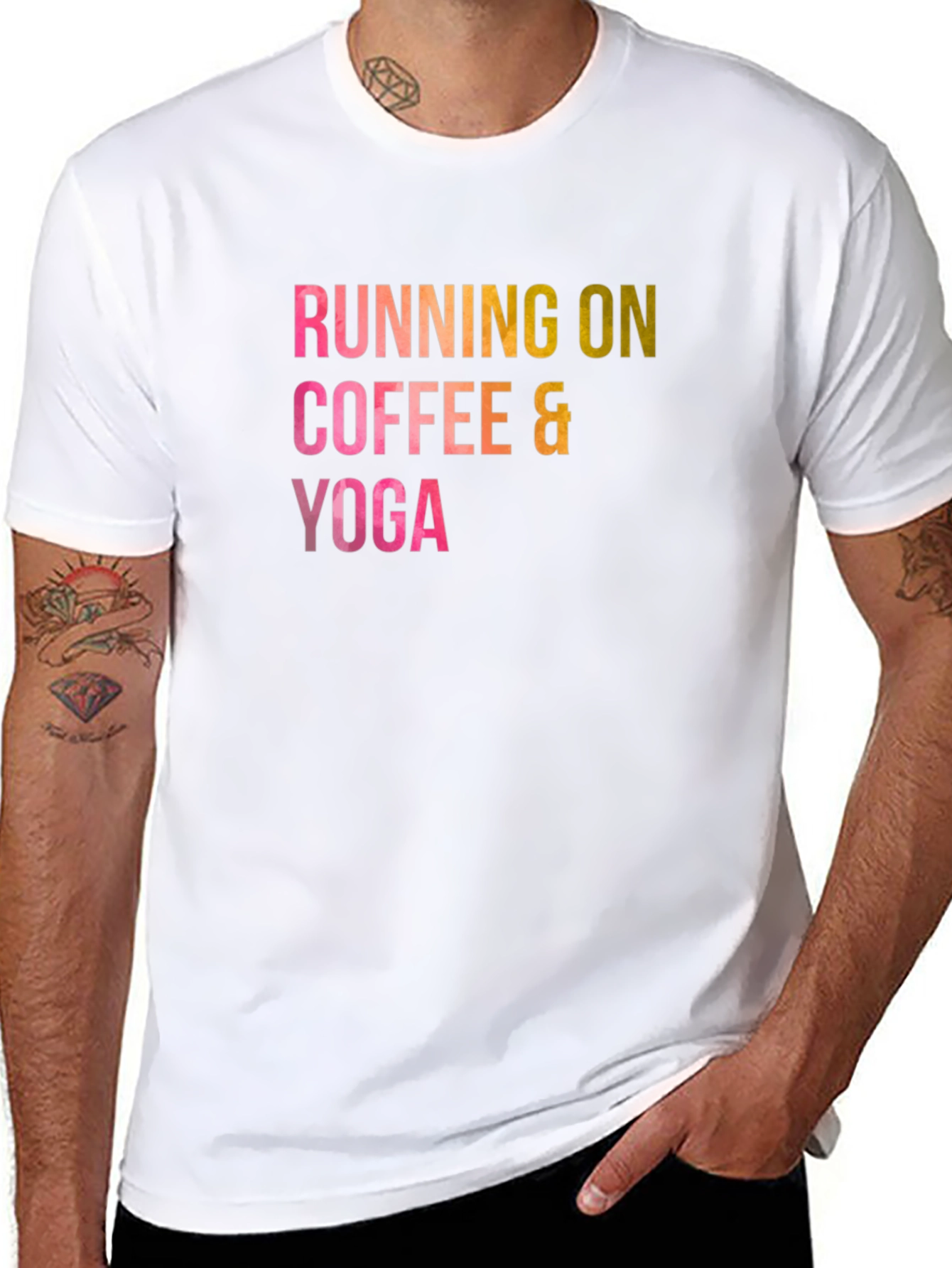 Running on Coffee & Yoga Graphic Tee