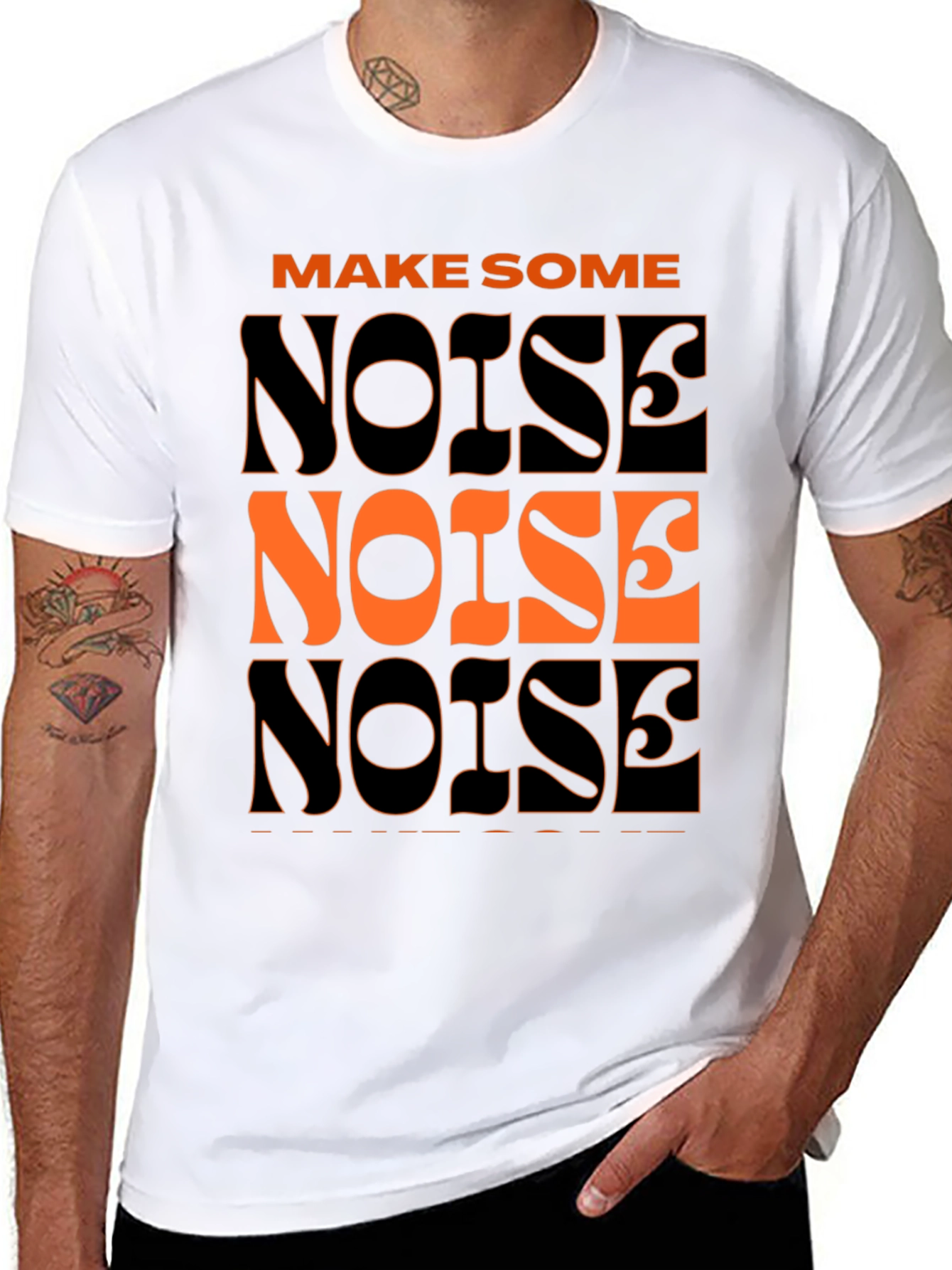 Make Some Noise Graphic Tee - Black
