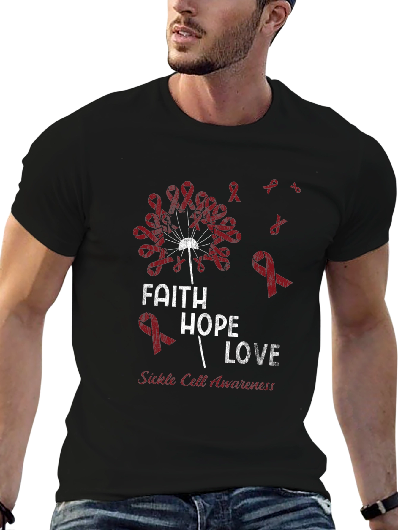 Faith Hope Love Sickle Cell Awareness T-Shirt