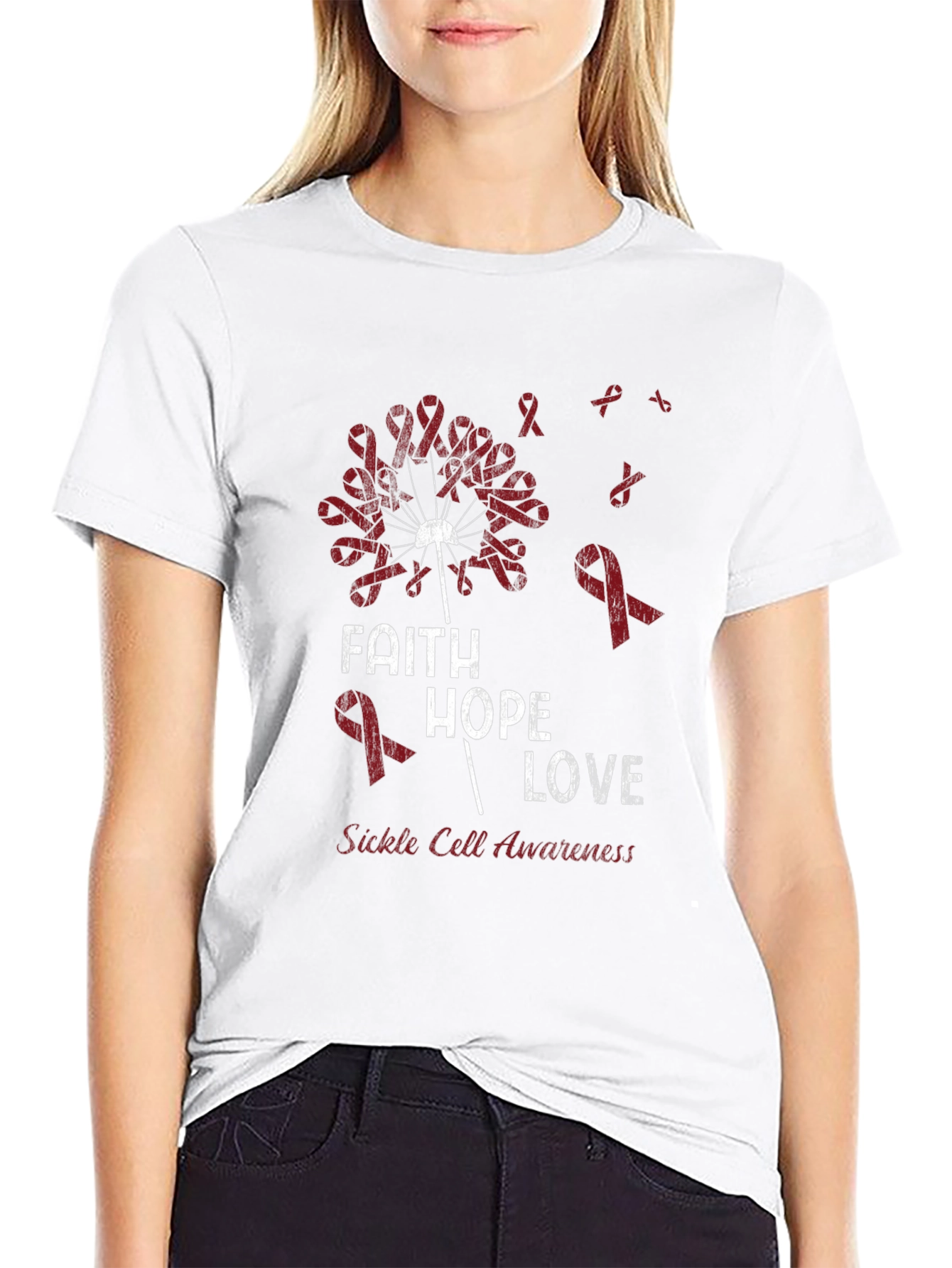 Faith Hope Love Sickle Cell Awareness T-Shirt