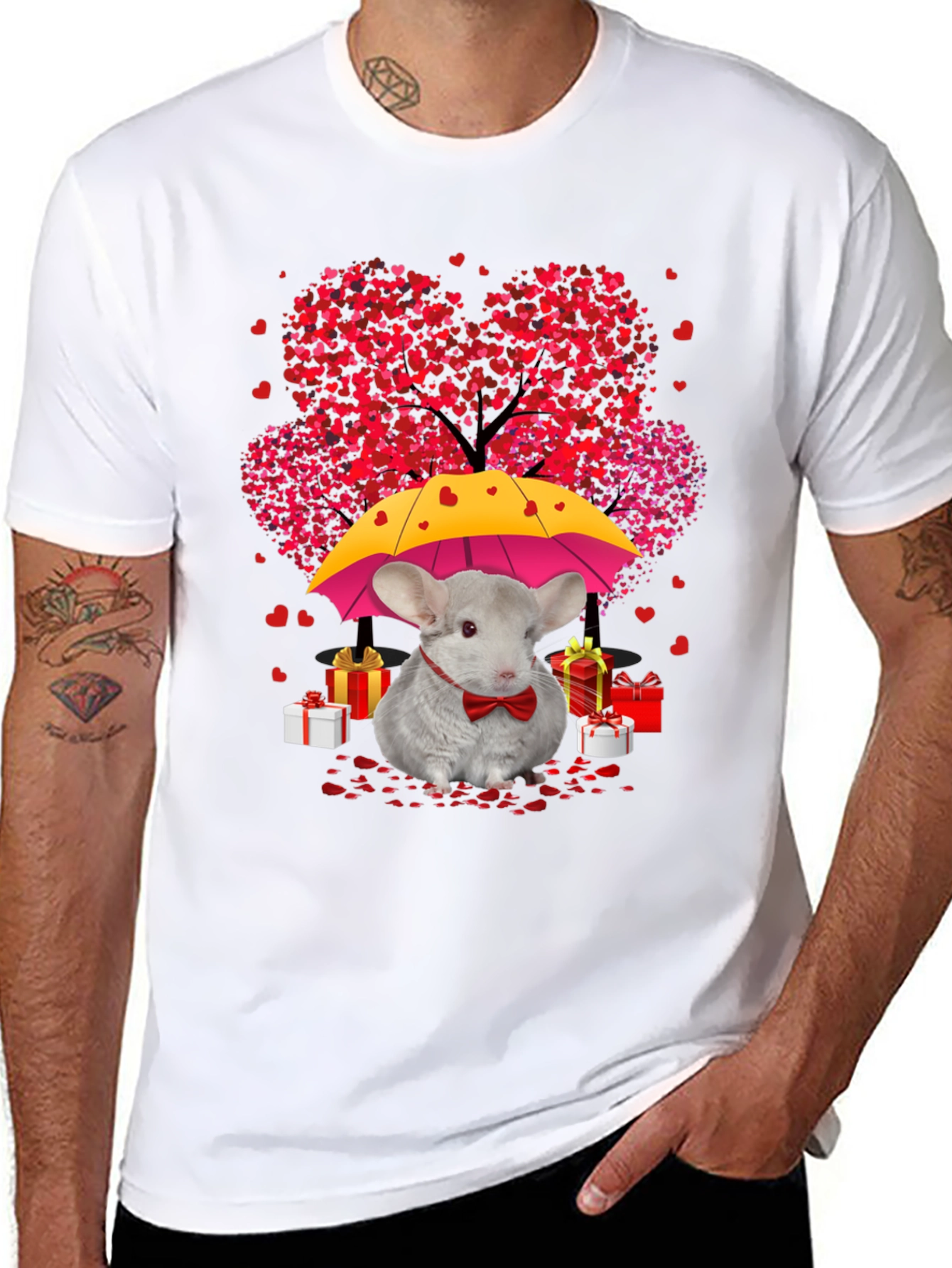 Chinchilla Valentines Day T-Shirt