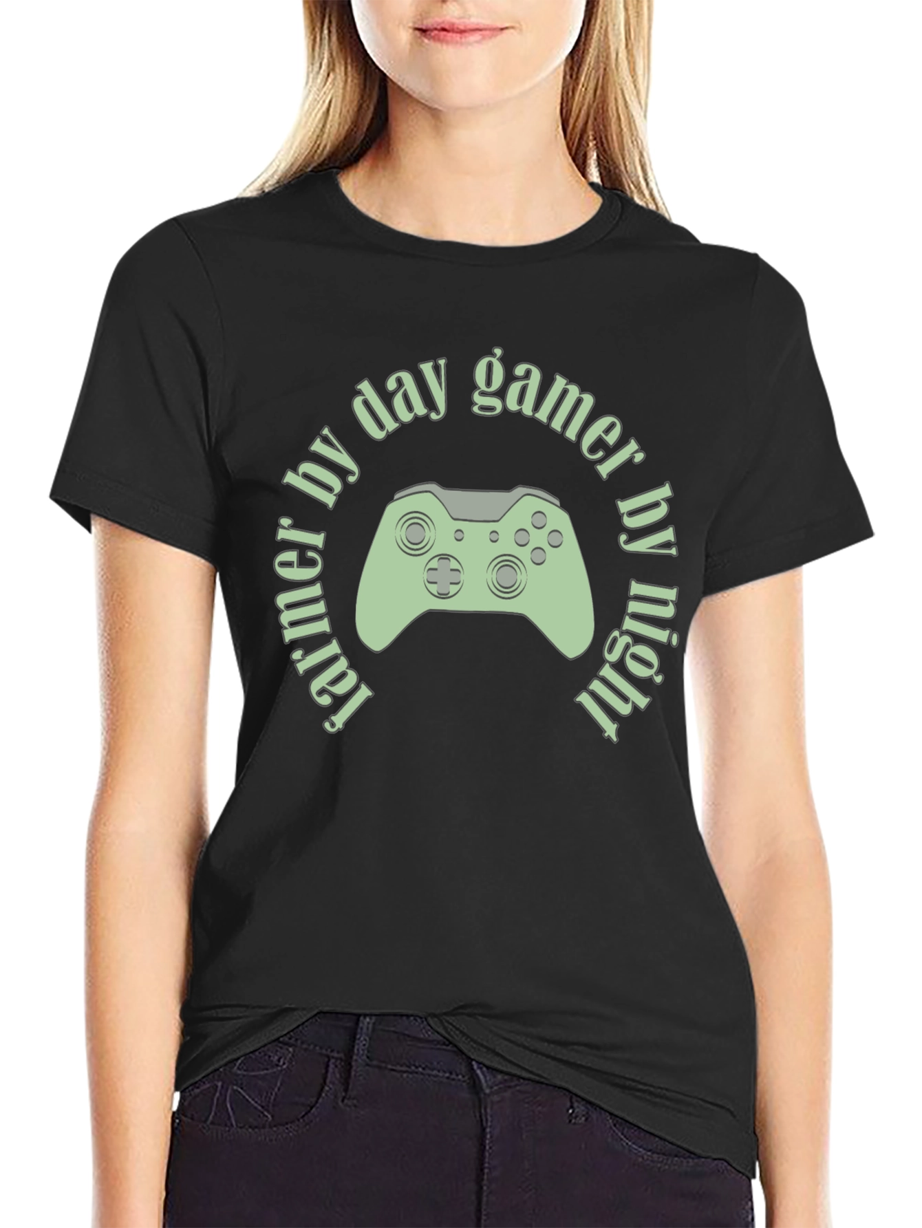 Farmer by Day Gamer by Night Graphic Tee