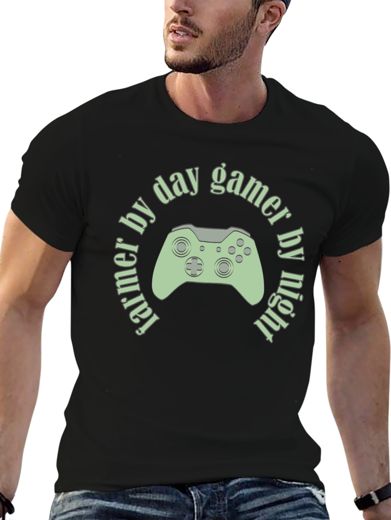 Farmer by Day Gamer by Night Graphic Tee