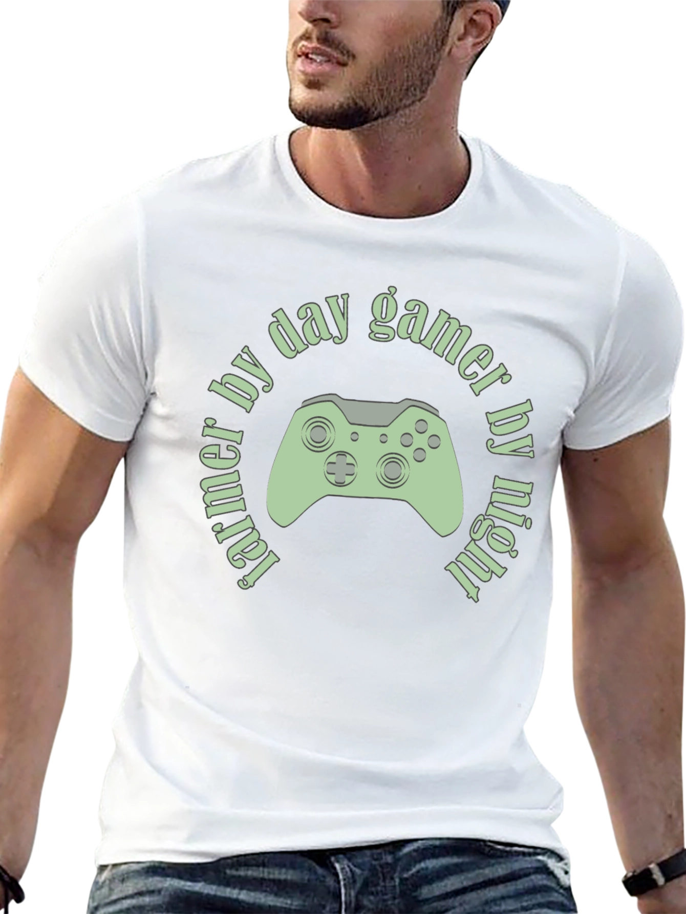 Farmer by Day Gamer by Night Graphic Tee