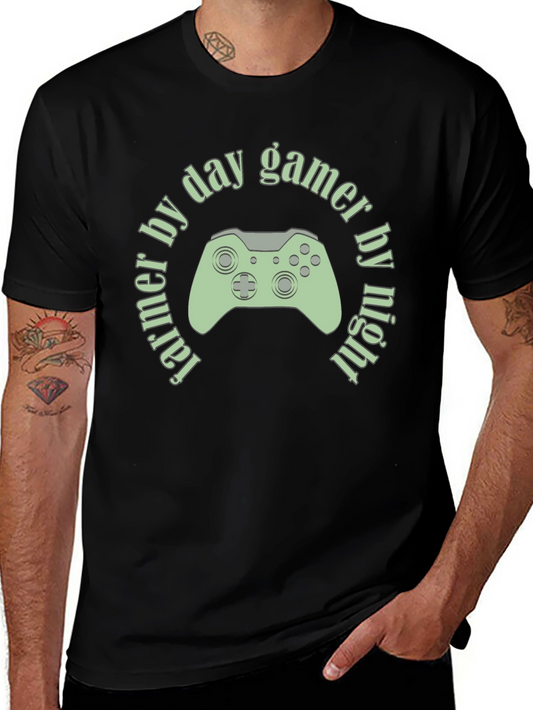 Farmer by Day Gamer by Night Graphic Tee