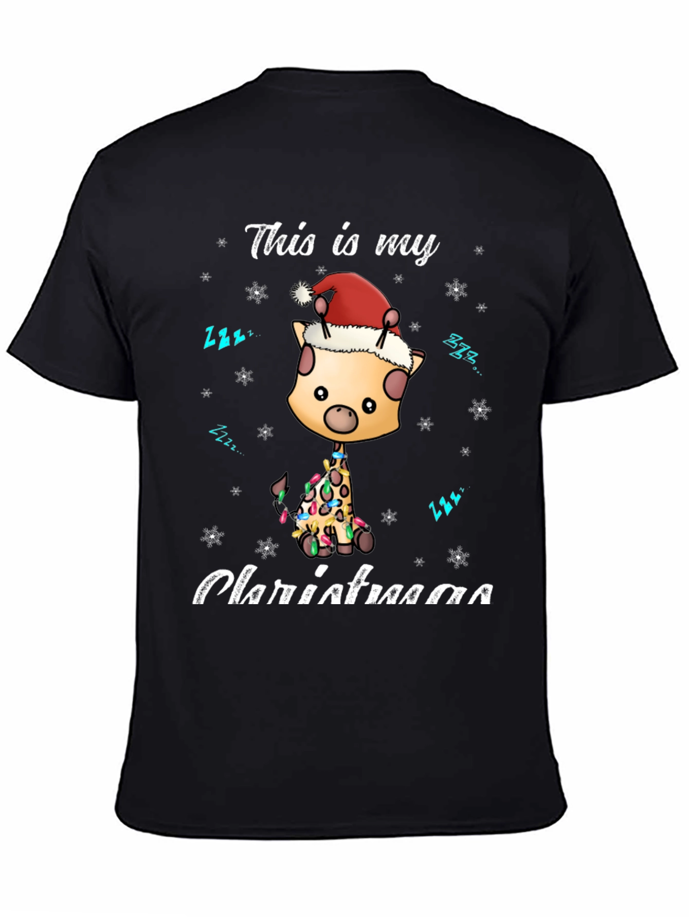 Christmas Giraffe T-Shirt - Holiday Season