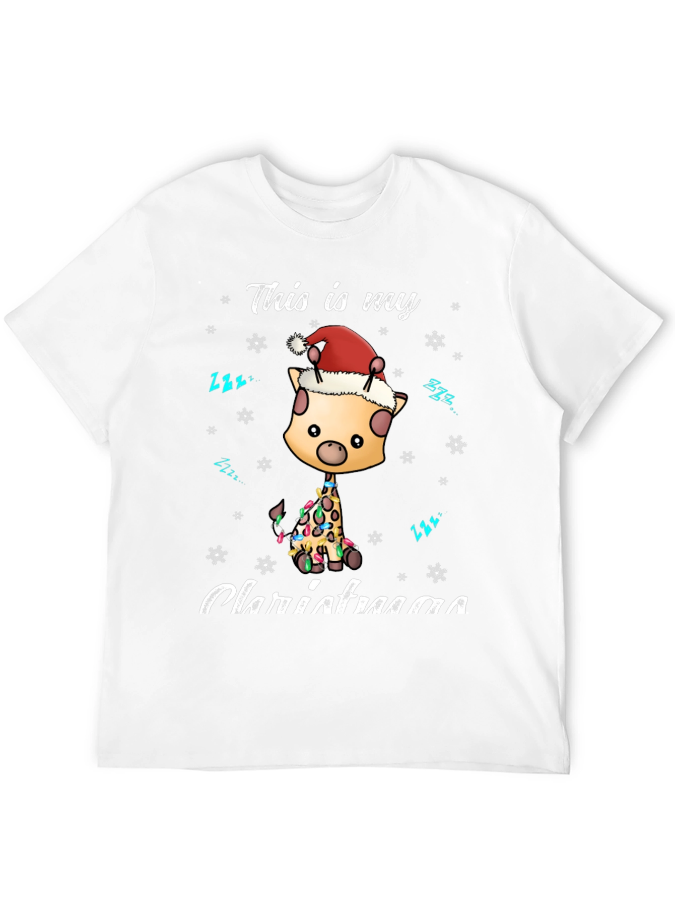 Christmas Giraffe T-Shirt - Holiday Season