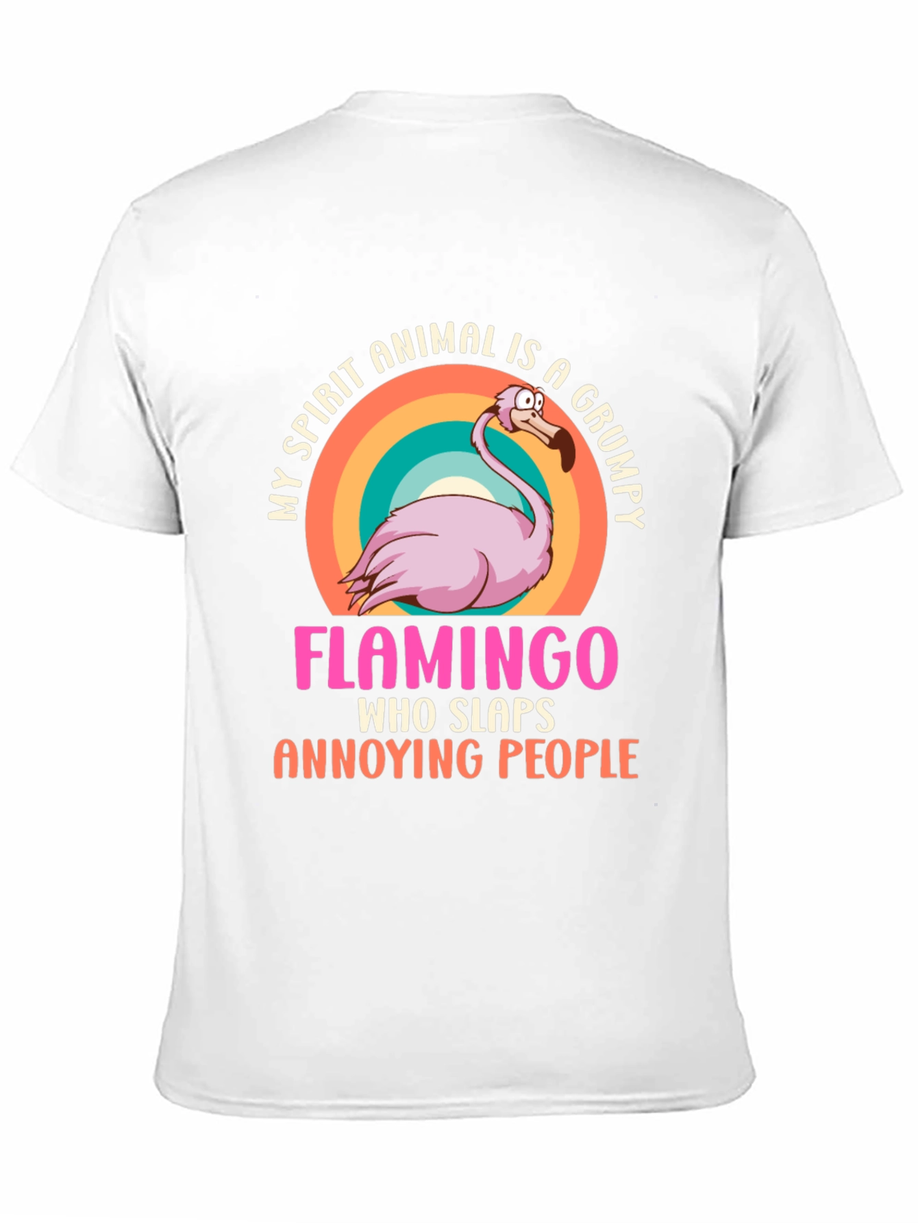 Grumpy Flamingo T-Shirt - Funny Animal Spirit Tee