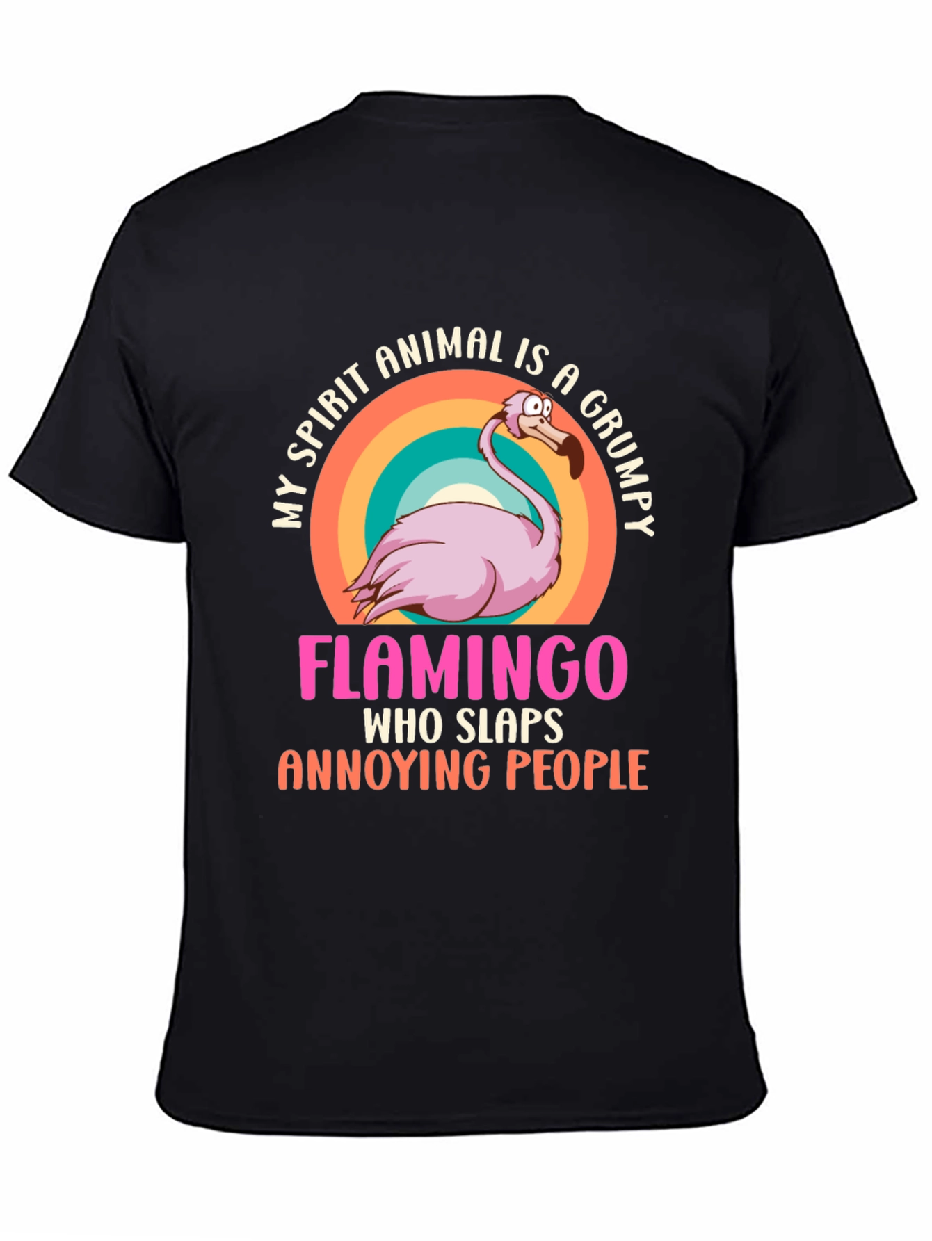 Grumpy Flamingo T-Shirt - Funny Animal Spirit Tee
