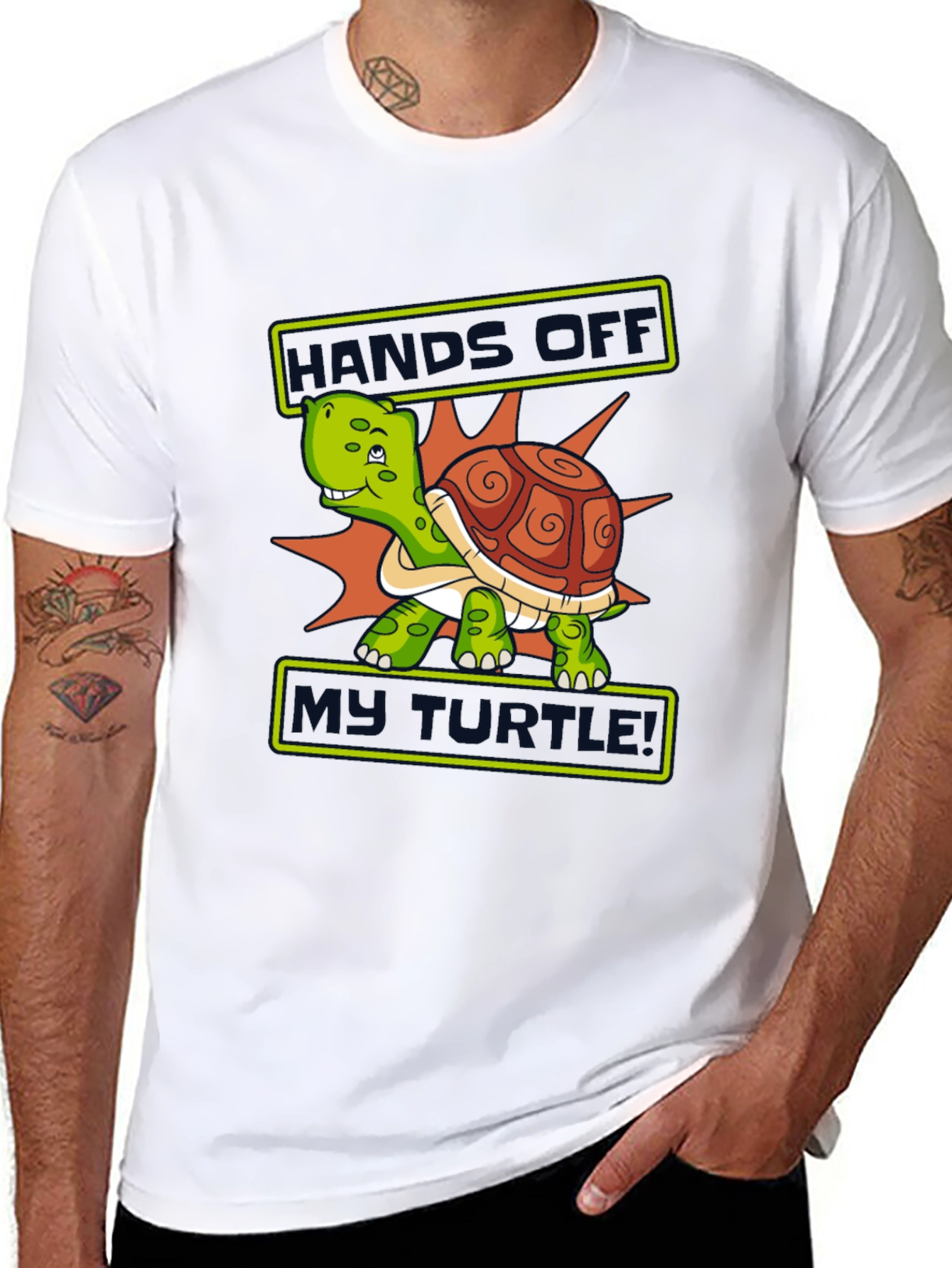 Hands Off My Turtle Graphic T-Shirt