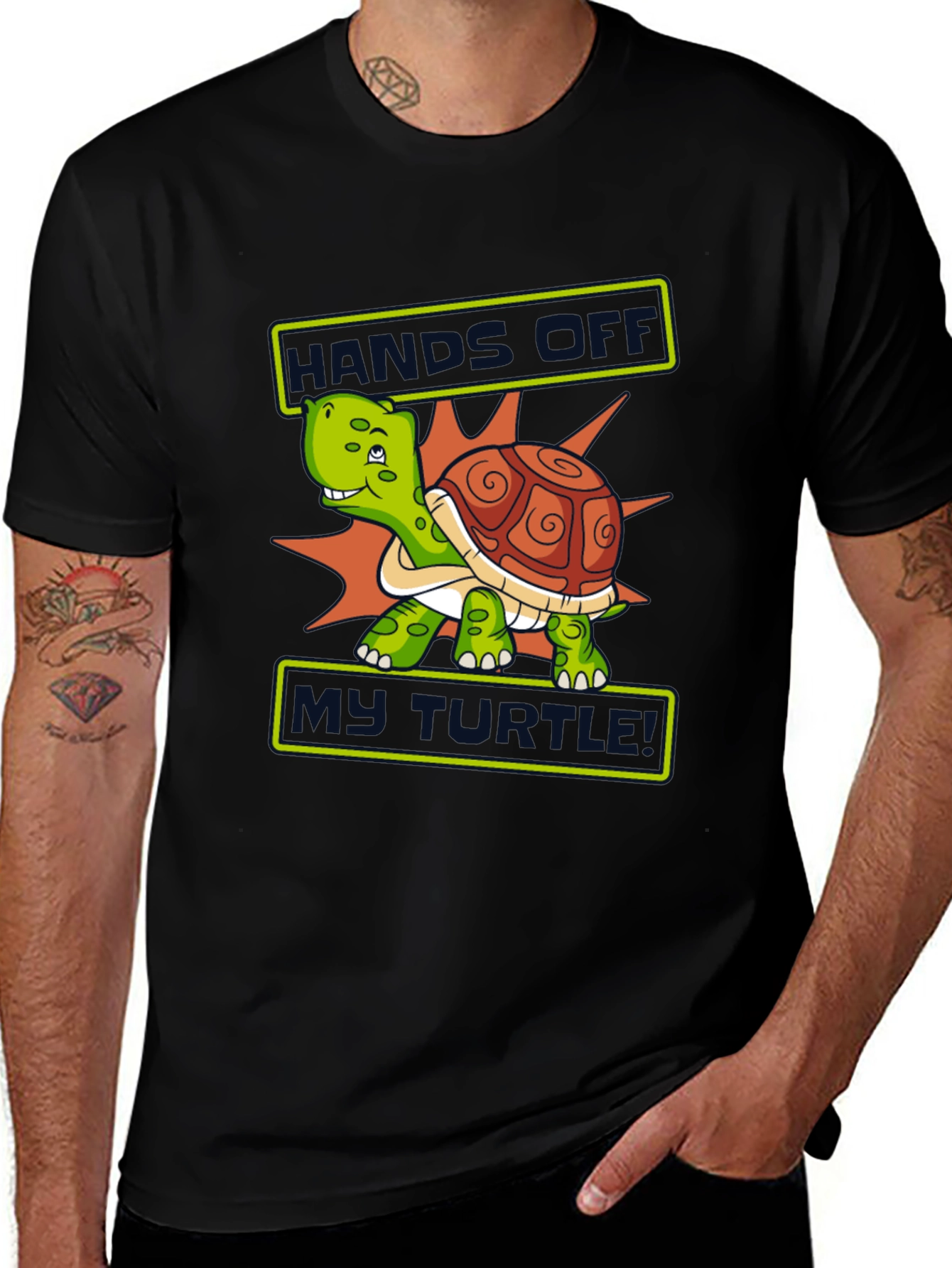 Hands Off My Turtle Graphic T-Shirt