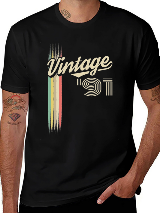 Vintage 91 Graphic Tee - Retro Style