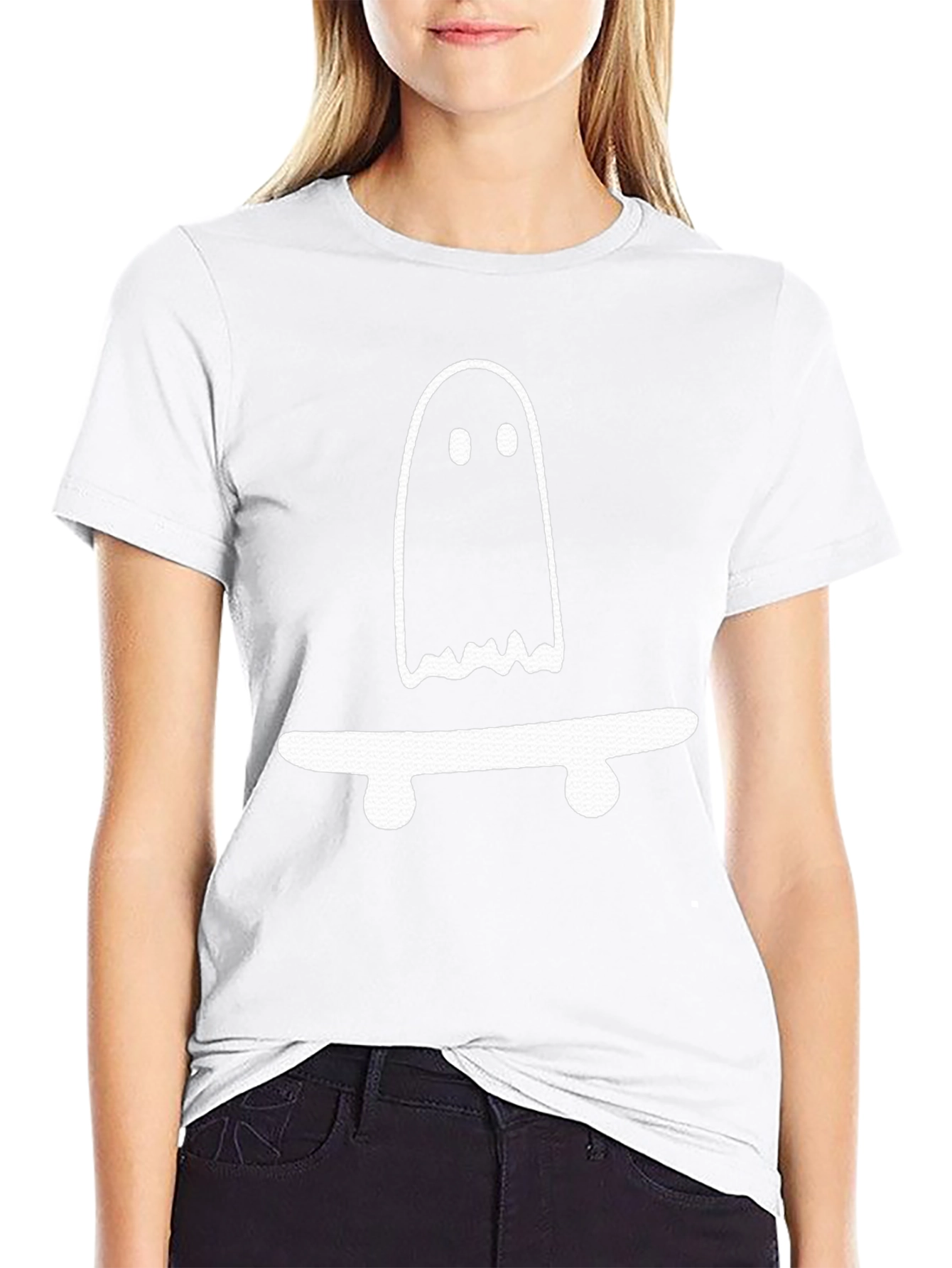 Ghost Skateboard Tee - Spooky Cool Graphic T-Shirt