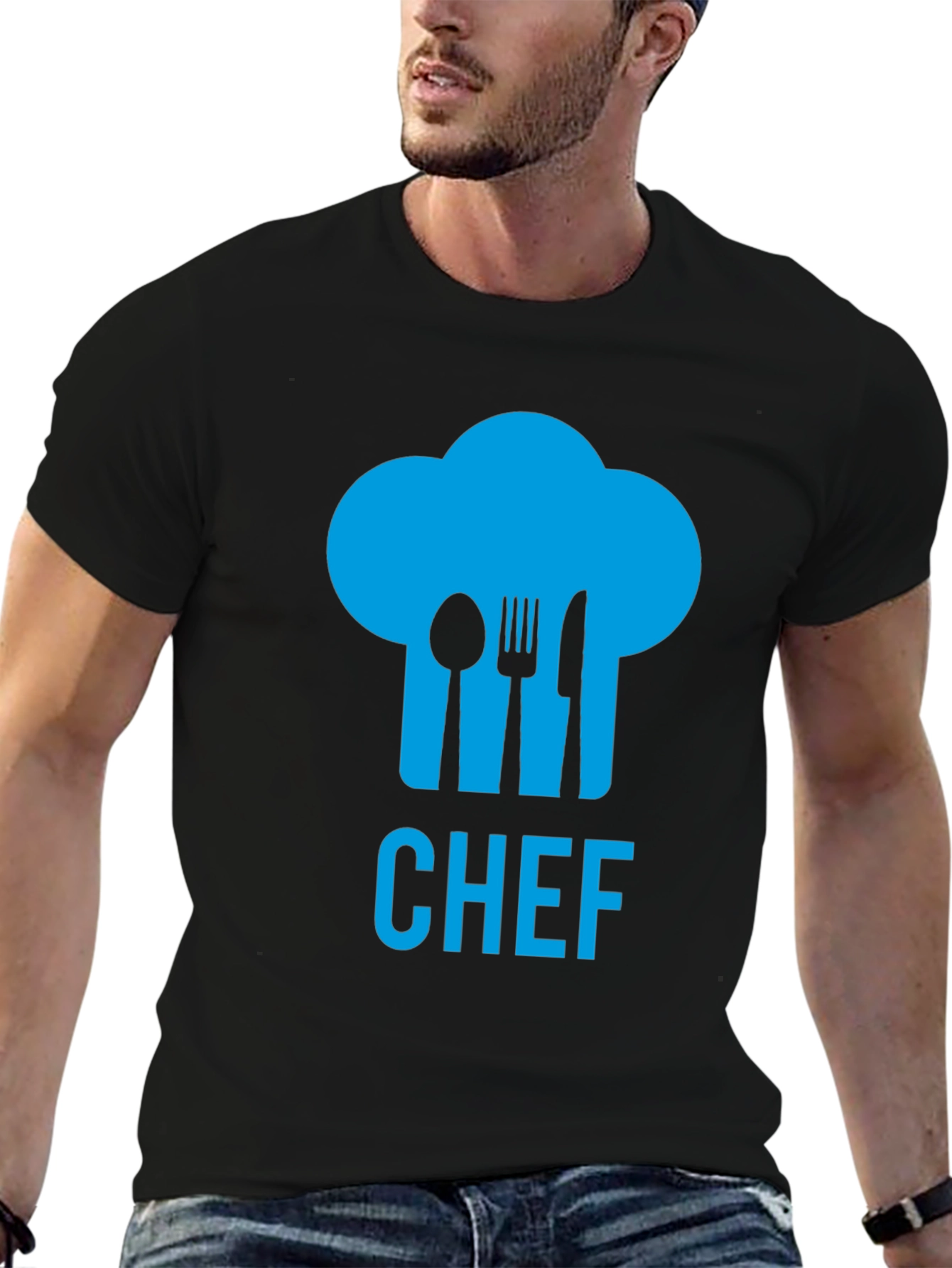Chef Hat Utensil Graphic Tee - Black