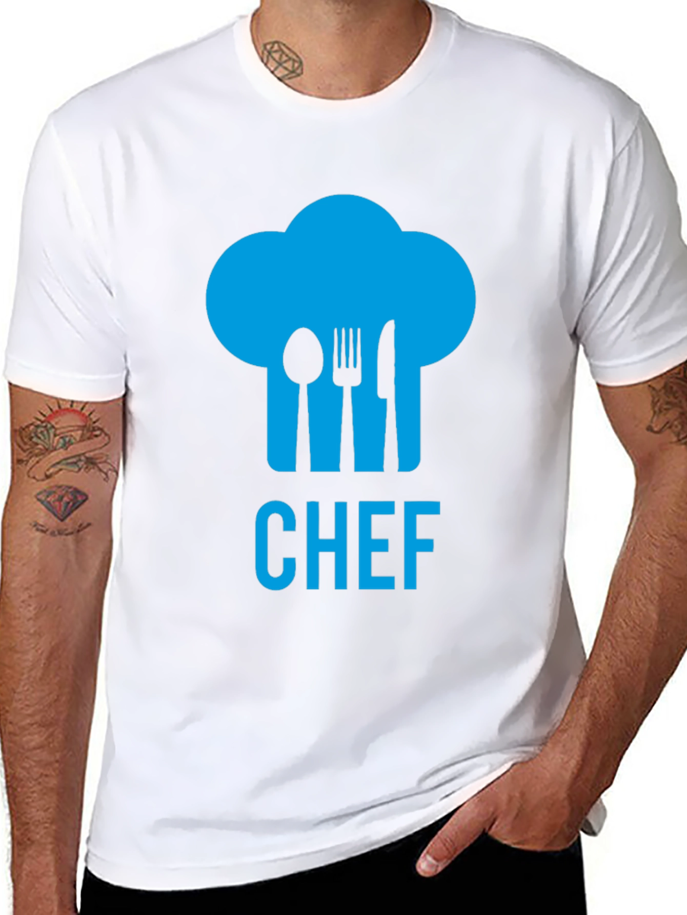 Chef Hat Utensil Graphic Tee - Black