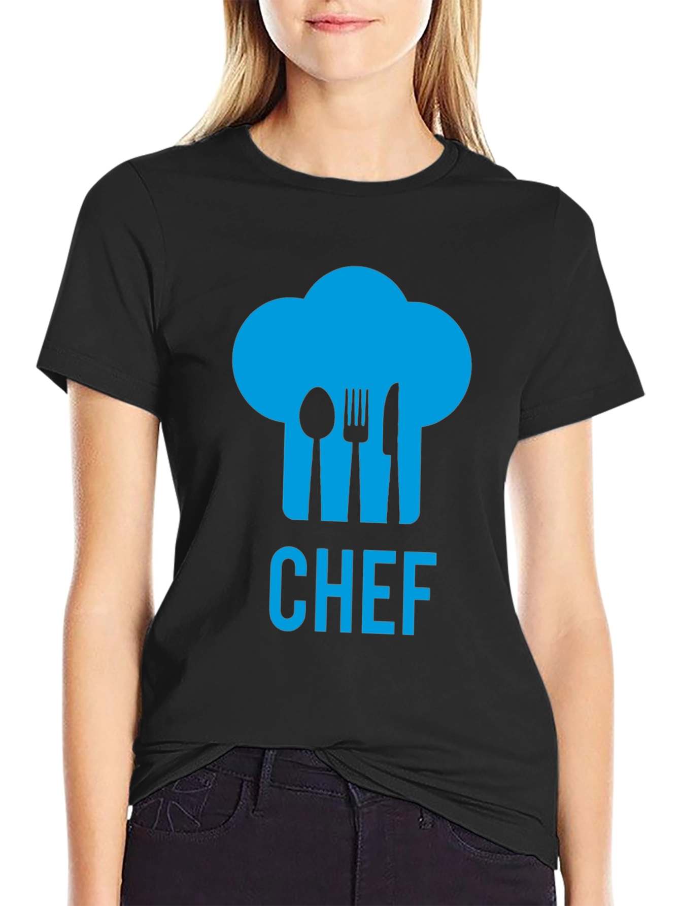 Chef Hat Utensil Graphic Tee - Black