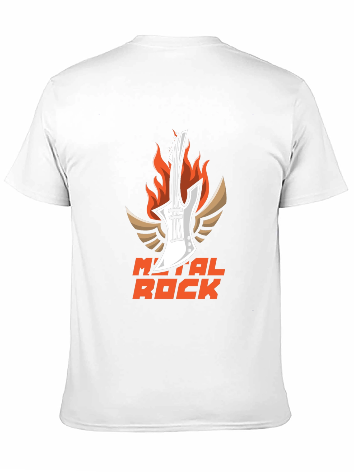 Metal Rock Guitar T-Shirt - Black