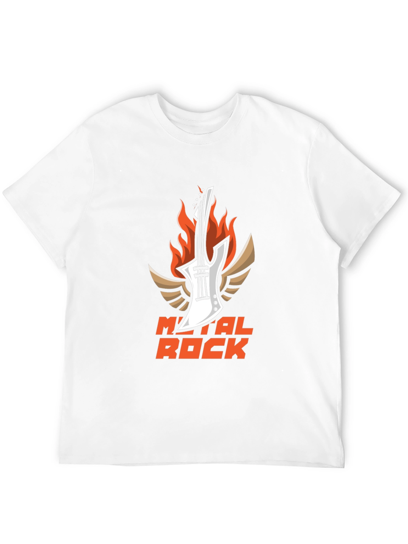 Metal Rock Guitar T-Shirt - Black