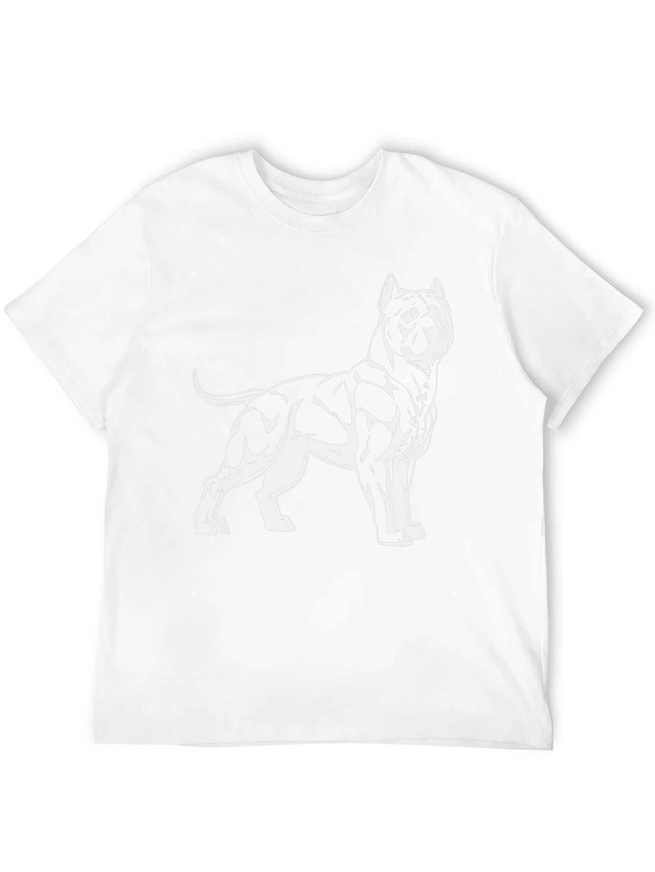 Black Dog Graphic Tee - Pitbull Design