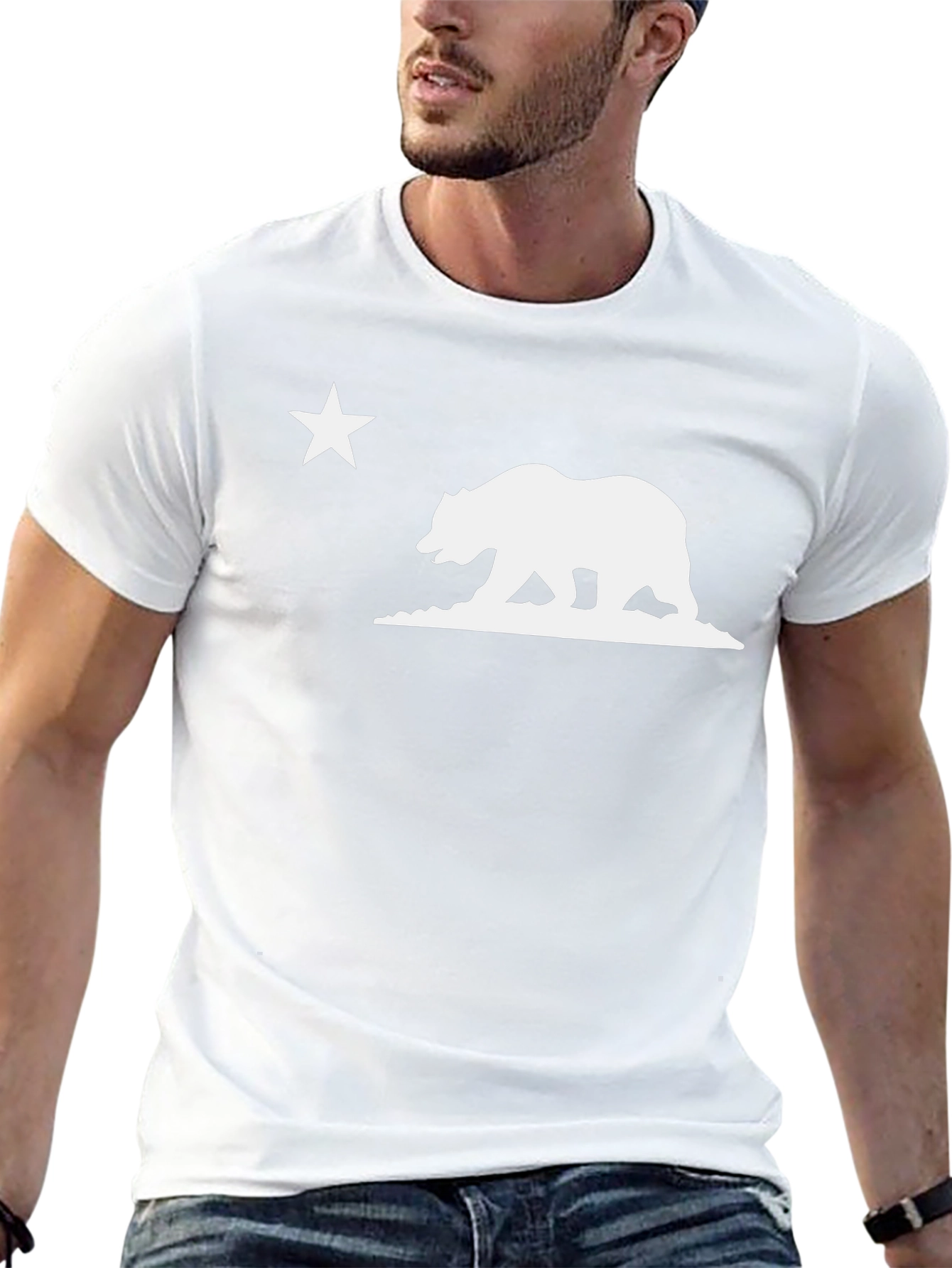 California Bear Flag Graphic T-Shirt