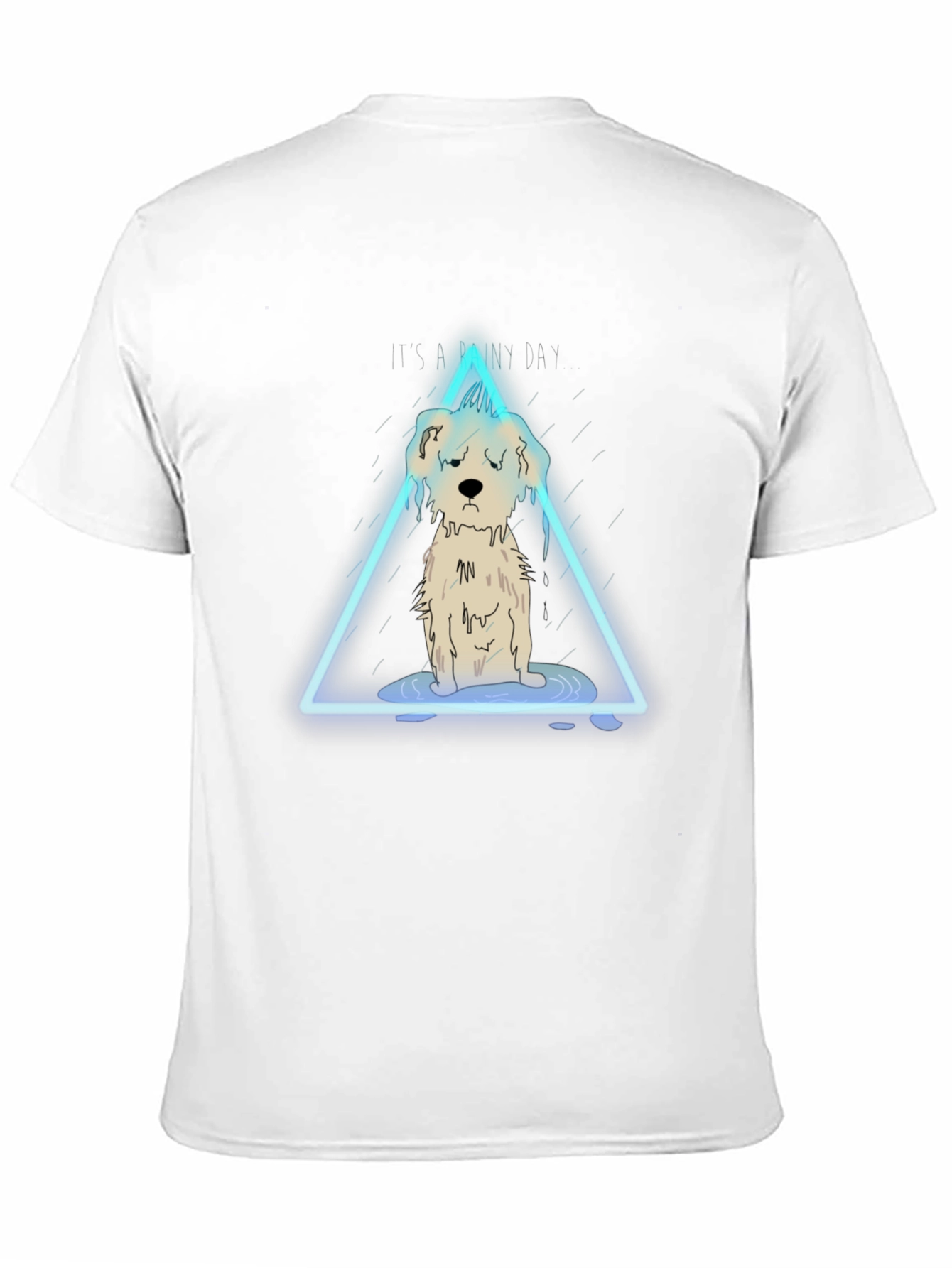 Sad Dog Graphic Tee - Rainy Day Vibes