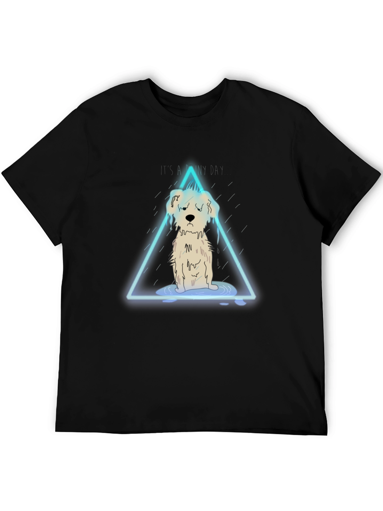 Sad Dog Graphic Tee - Rainy Day Vibes