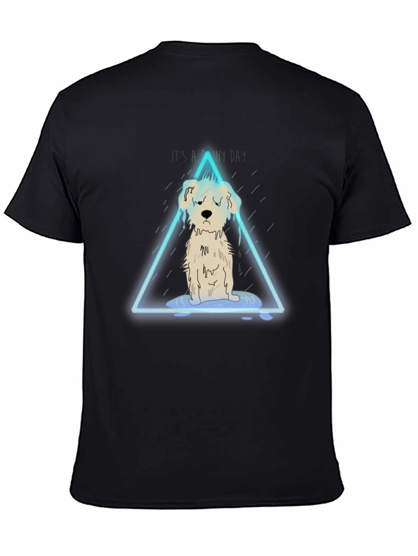Sad Dog Graphic Tee - Rainy Day Vibes