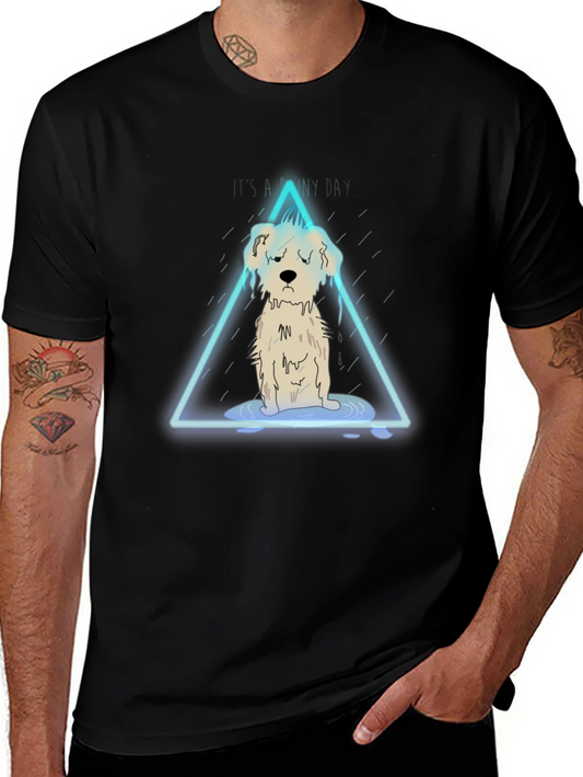 Sad Dog Graphic Tee - Rainy Day Vibes