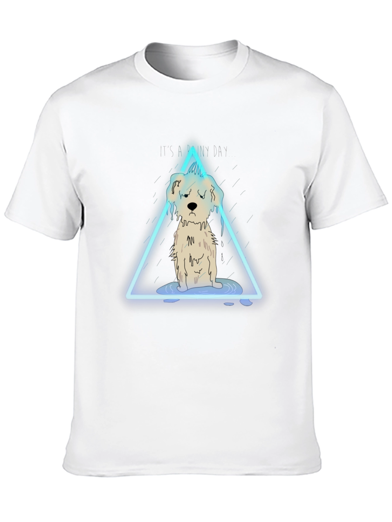 Sad Dog Graphic Tee - Rainy Day Vibes