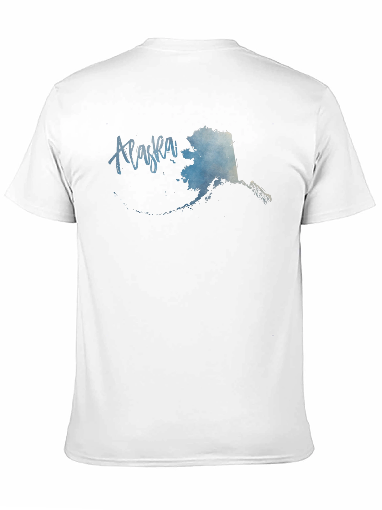Alaska State Map Graphic Mens Black T-Shirt