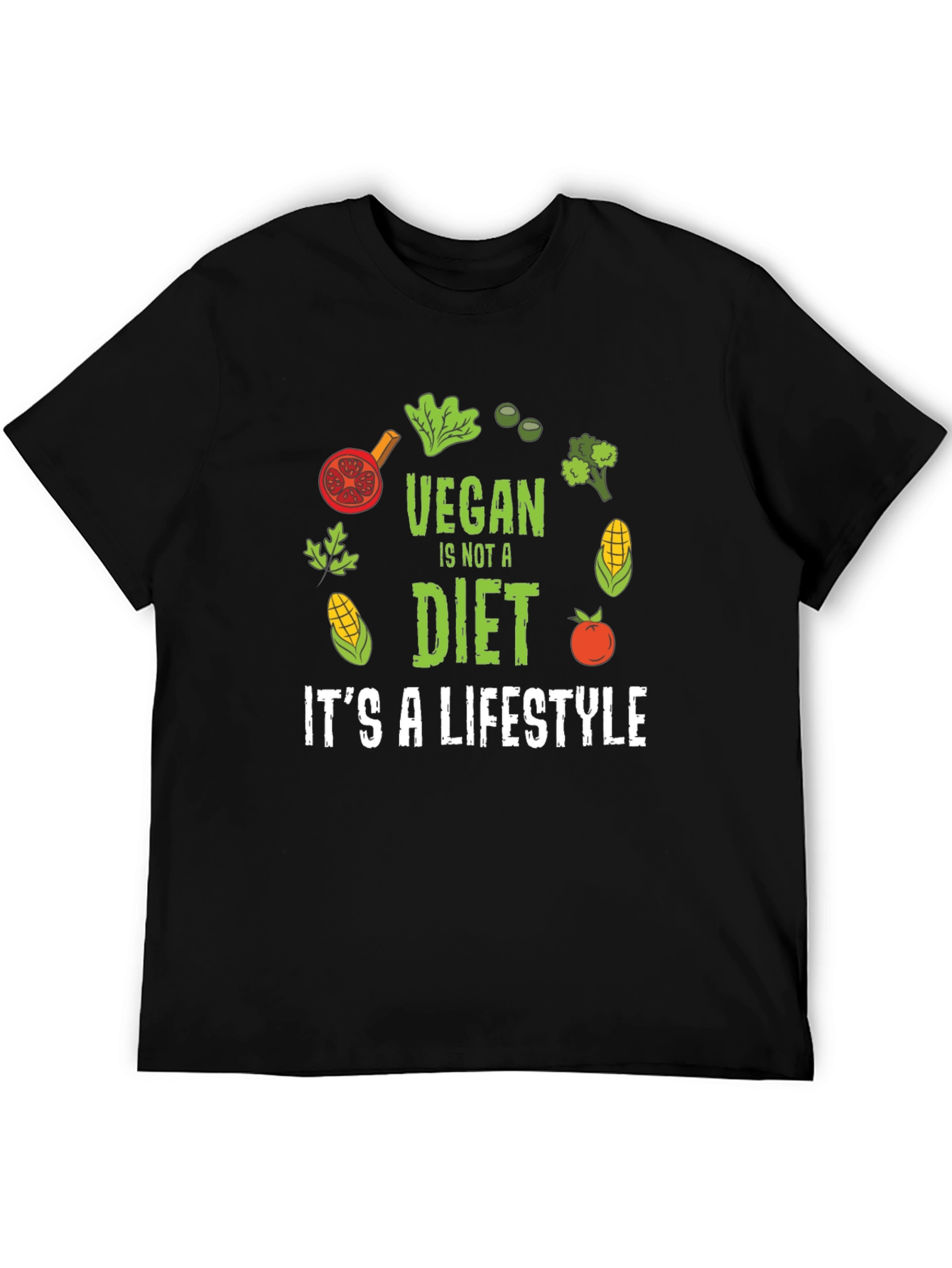 Vegan Lifestyle Graphic T-Shirt - Black