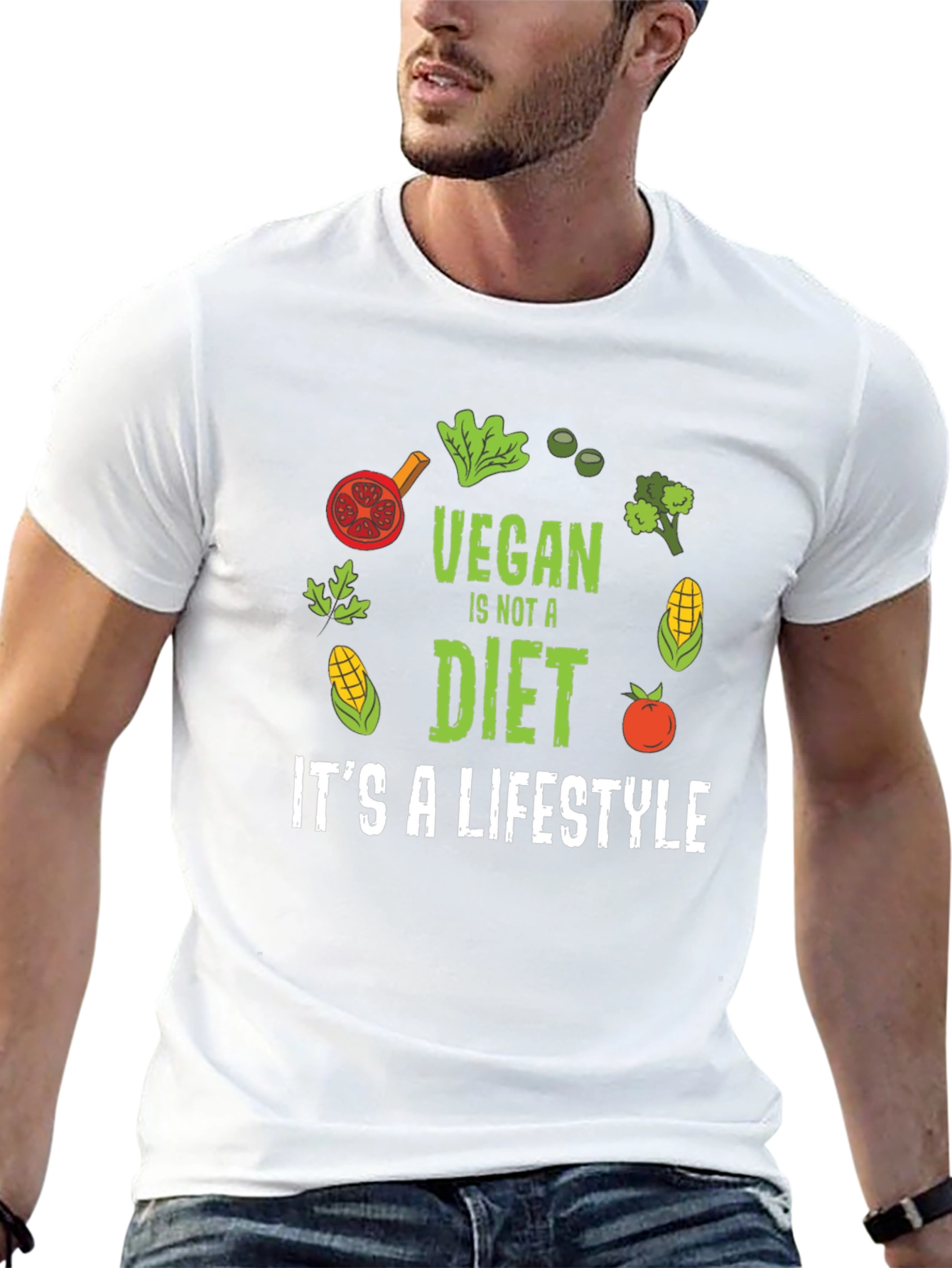 Vegan Lifestyle Graphic T-Shirt - Black