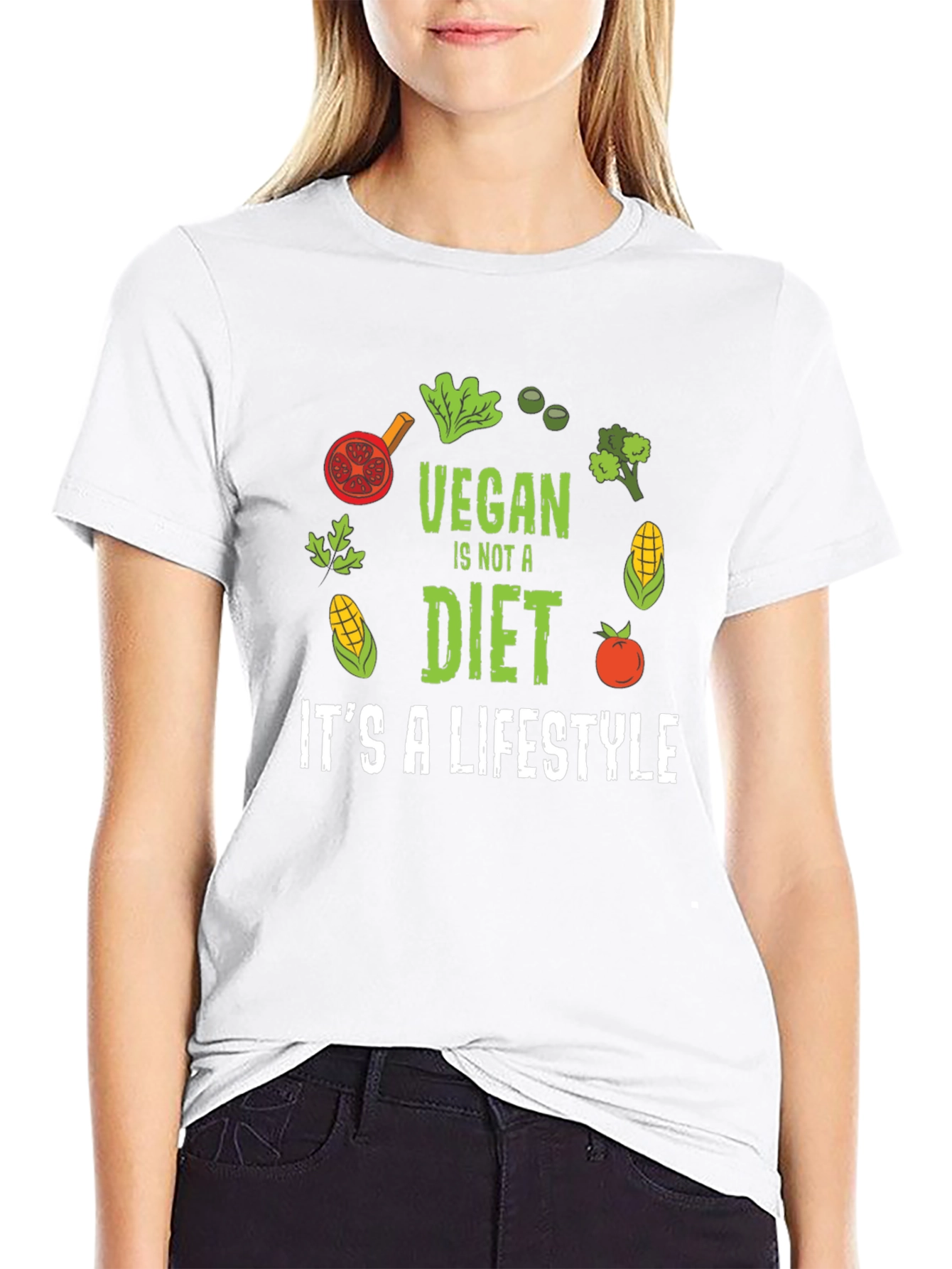 Vegan Lifestyle Graphic T-Shirt - Black