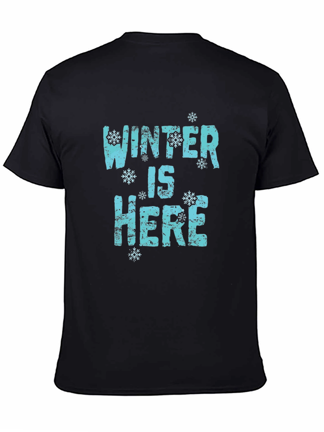 Winter Is Here Graphic Tee - Black