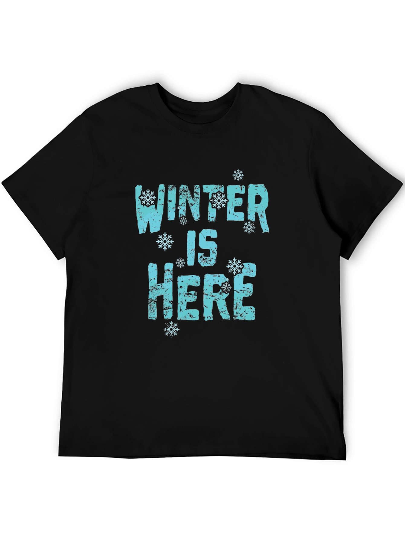 Winter Is Here Graphic Tee - Black