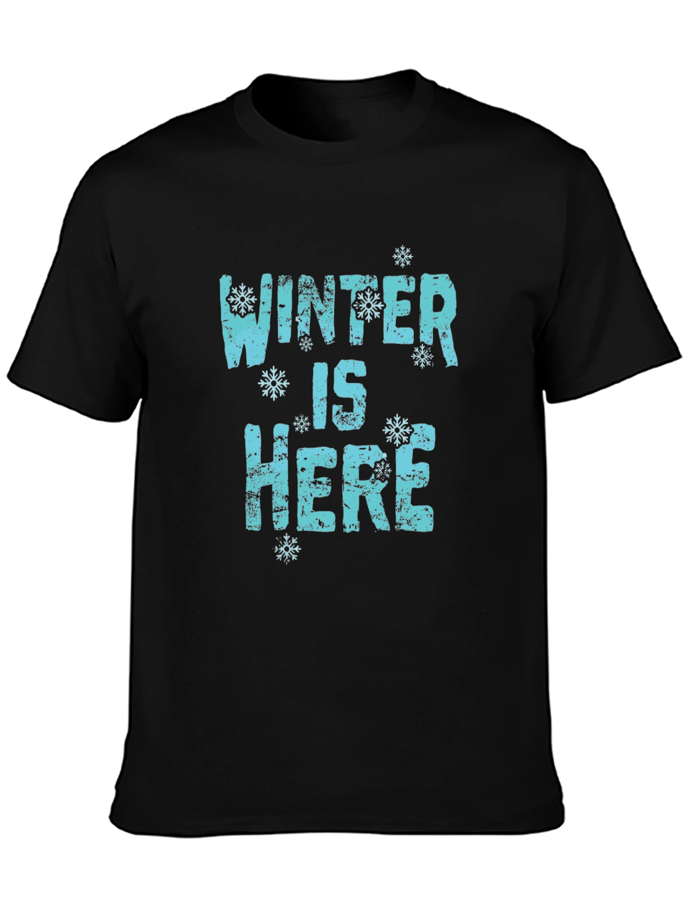 Winter Is Here Graphic Tee - Black