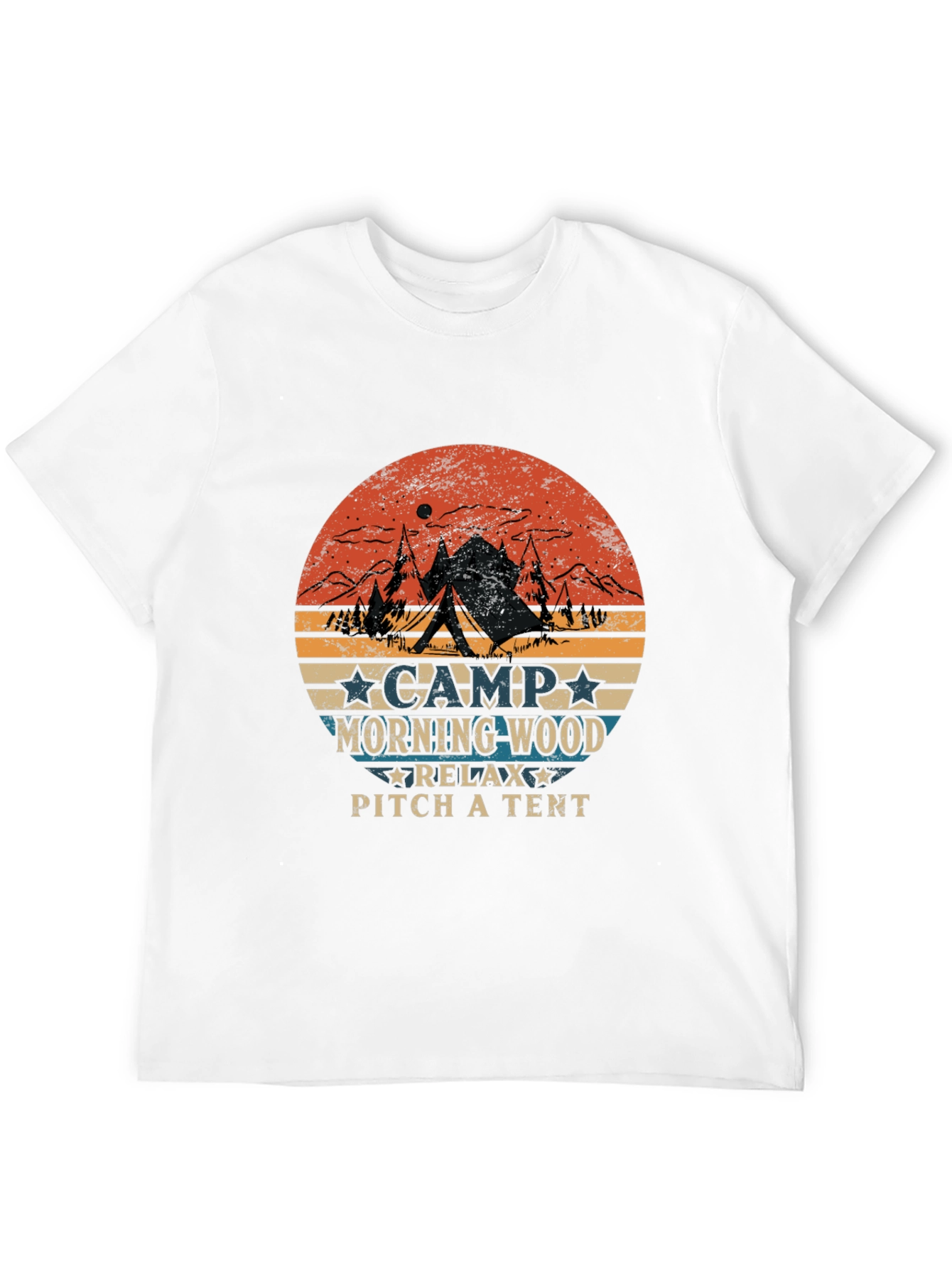 Camp Morning Wood Graphic Tee Camping T-Shirt