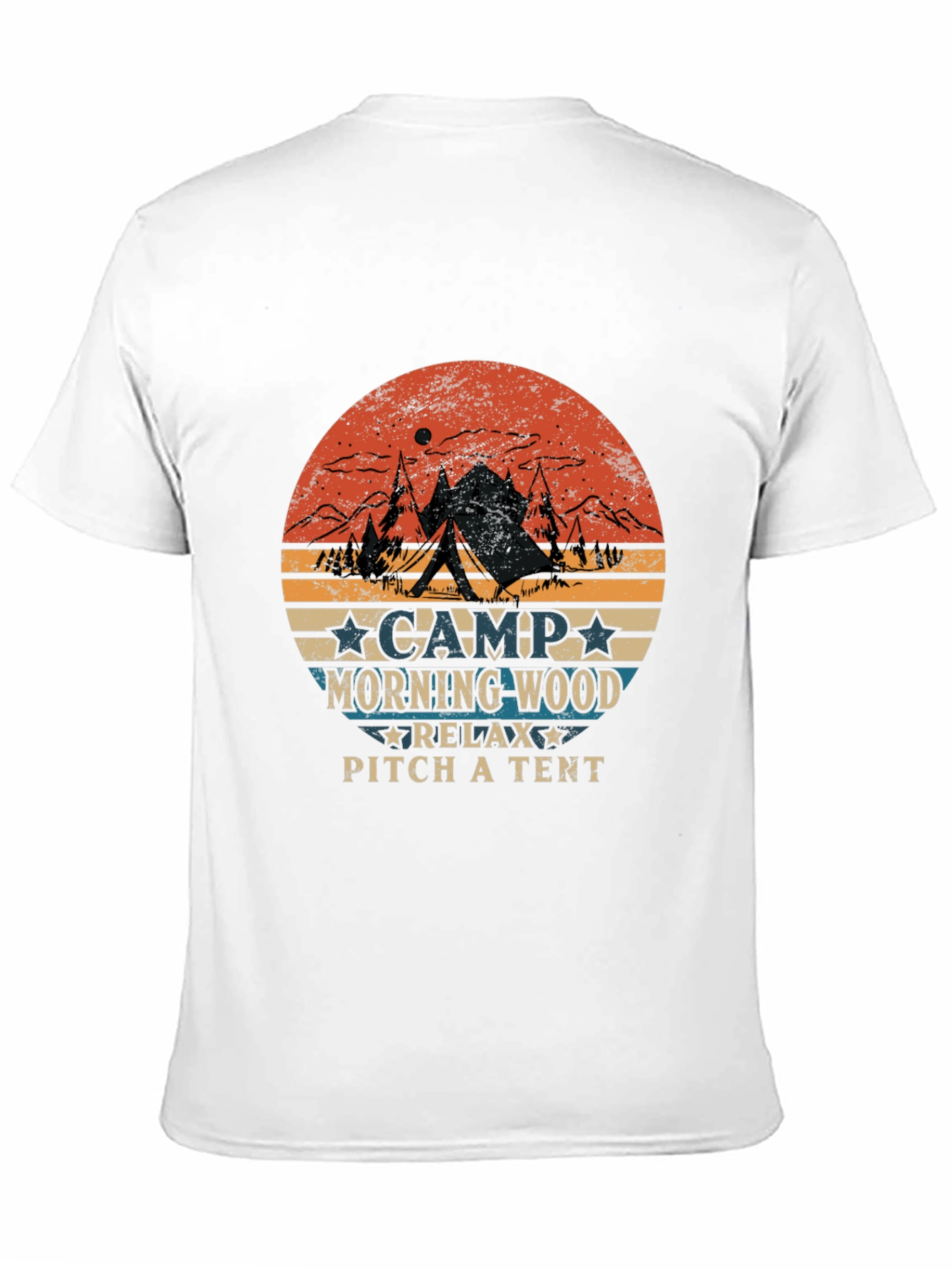 Camp Morning Wood Graphic Tee Camping T-Shirt