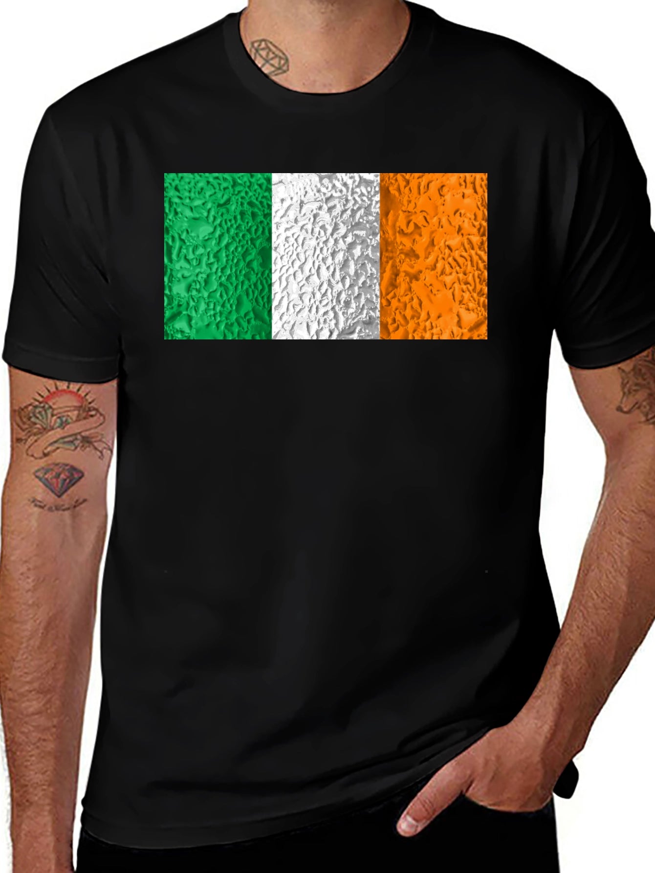 Irish Flag T-Shirt - Black