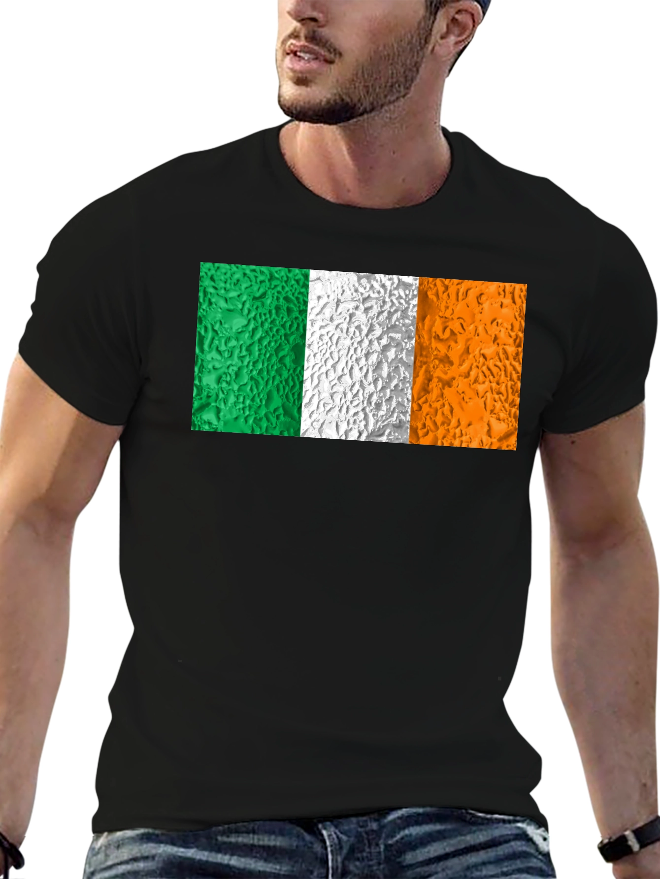Irish Flag T-Shirt - Black