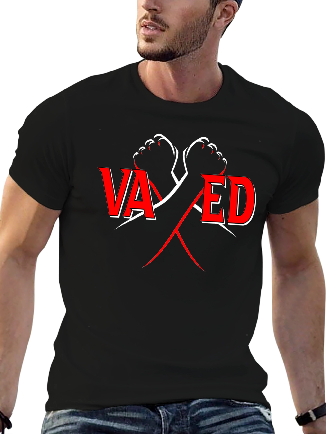 Vaxed T-Shirt - Black Cotton Tee