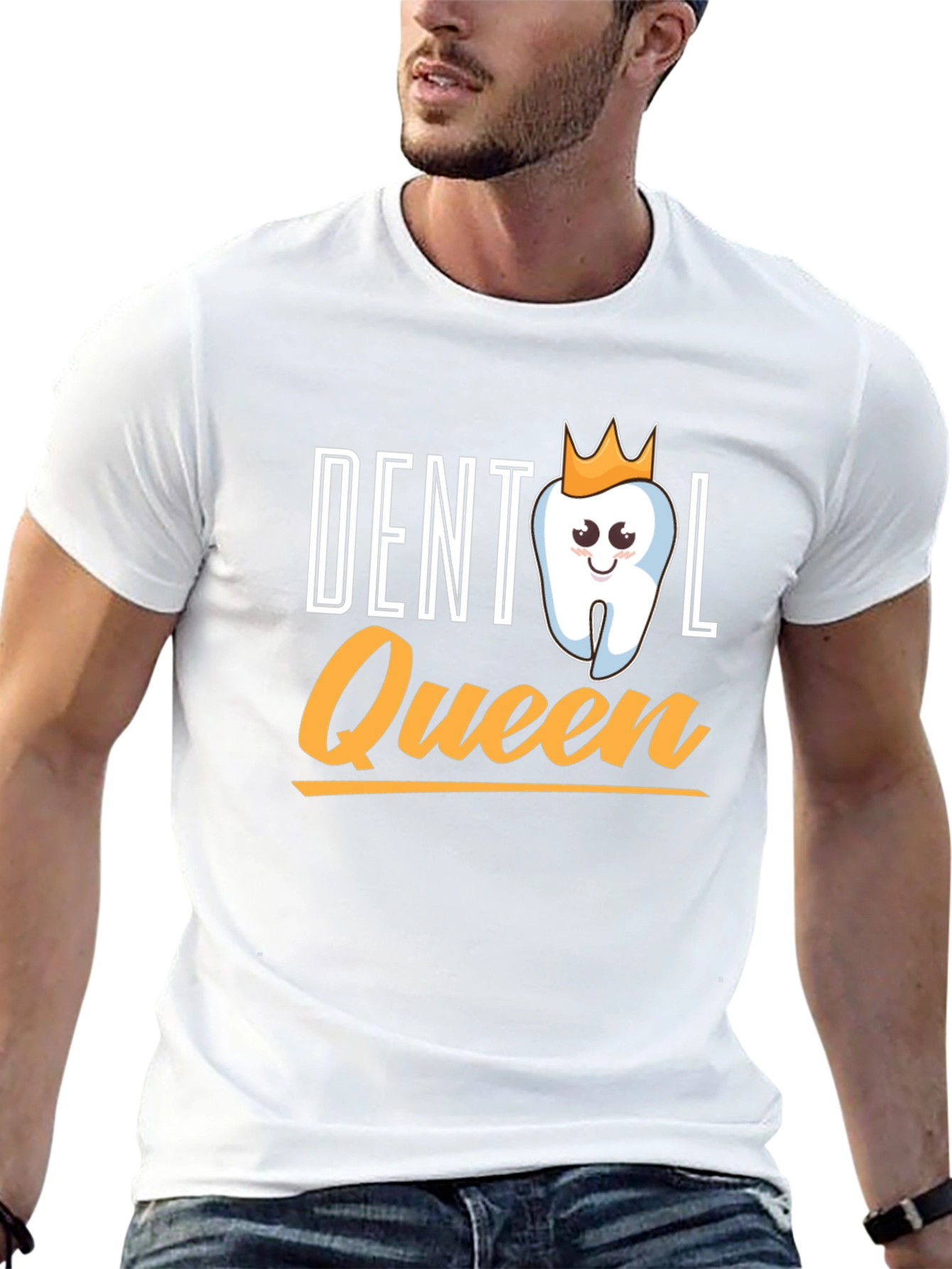 Dental Queen Black T-Shirt - Cute Tooth Design