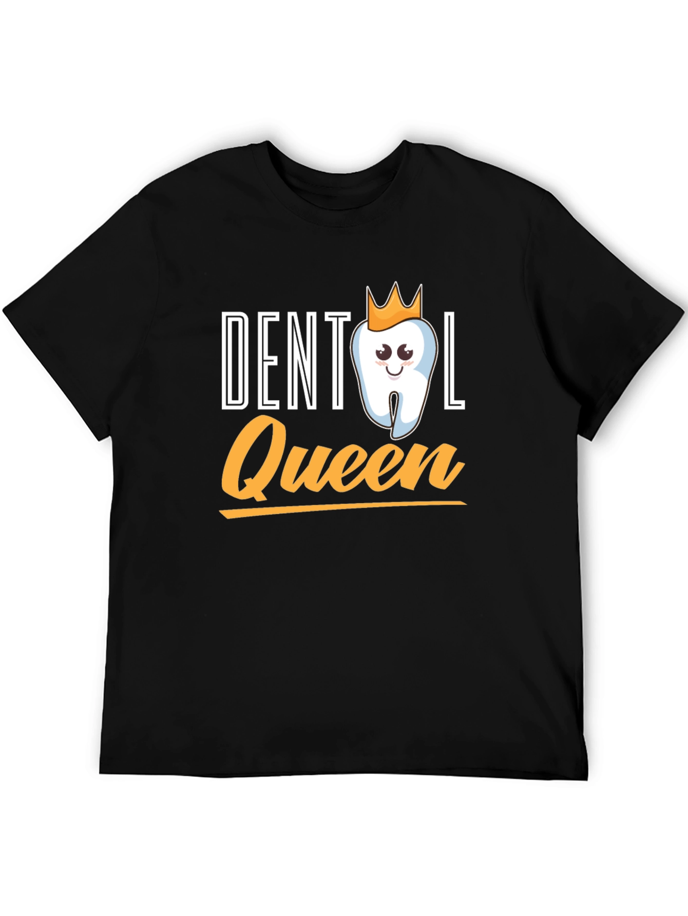 Dental Queen Black T-Shirt - Cute Tooth Design