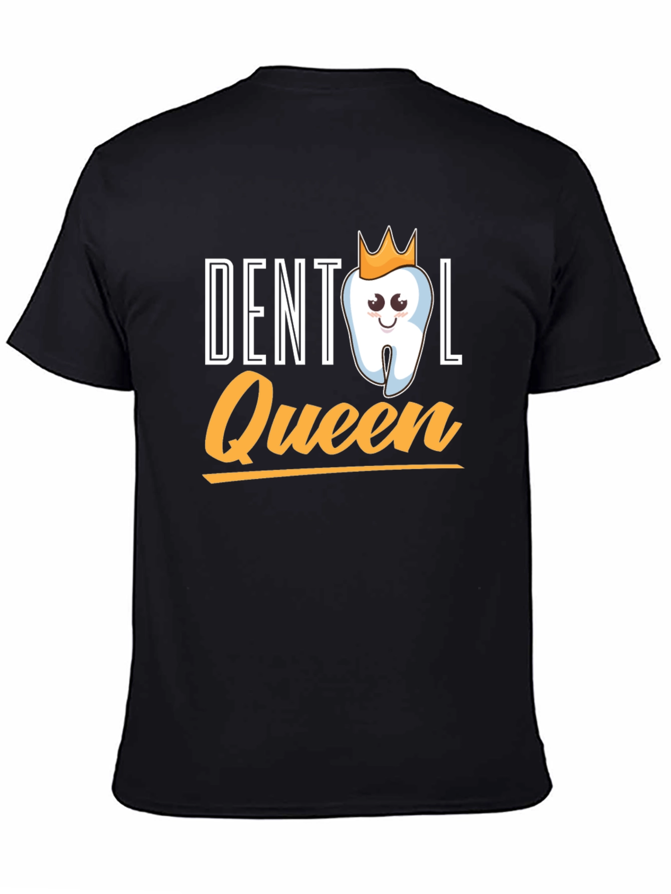 Dental Queen Black T-Shirt - Cute Tooth Design