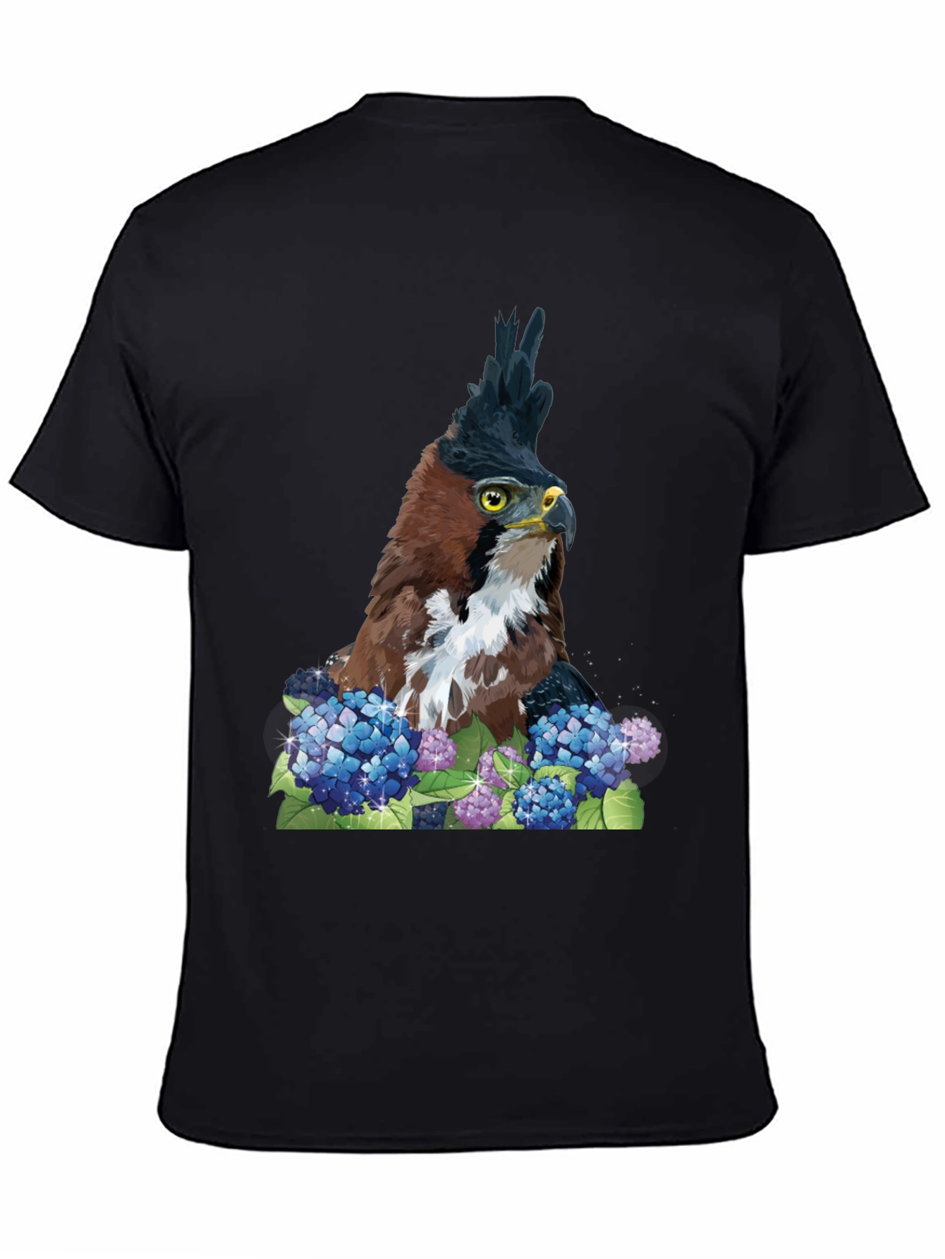 Eagle & Hydrangea T-Shirt - Nature Inspired Apparel
