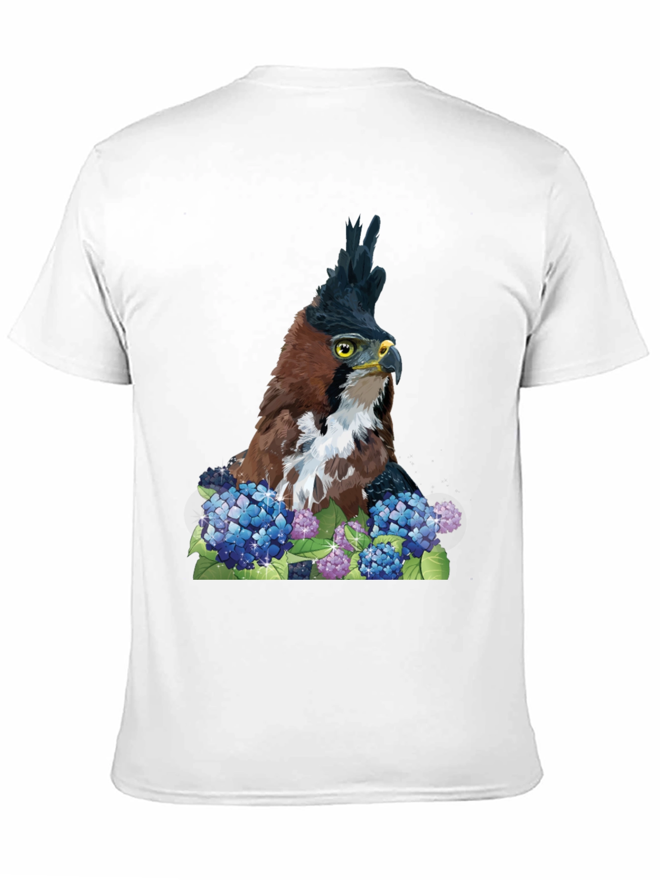 Eagle & Hydrangea T-Shirt - Nature Inspired Apparel