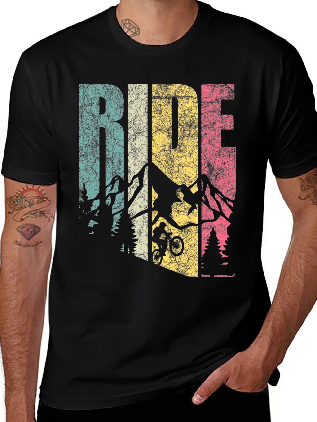 Retro Ride Mountain Bike Graphic Tee